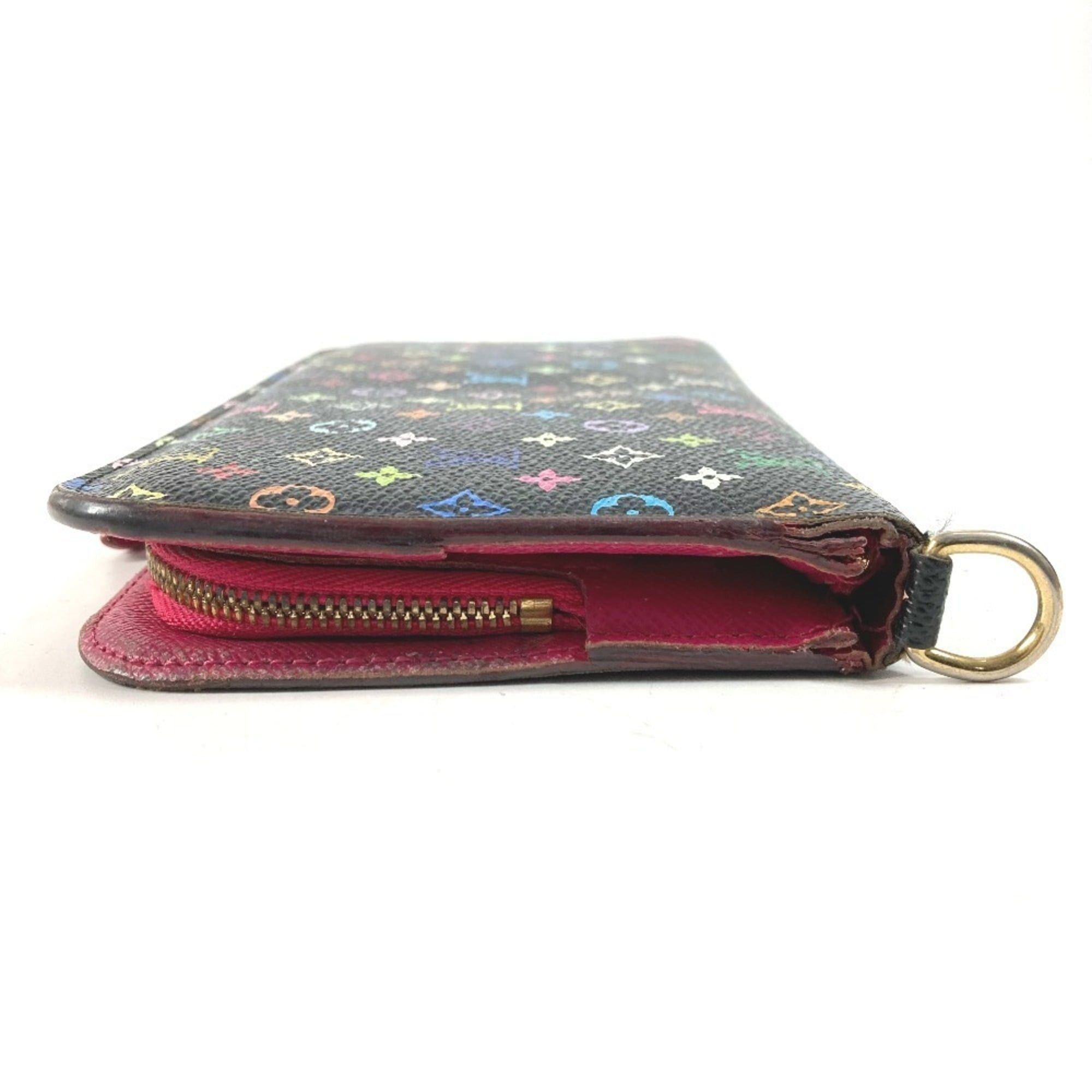 Louis Vuitton LOUIS VUITTON M93754 Monogram Multicolor Portefeuille Insolite Long Wallet, Canvas, Men's/Women's, Black Size ONE SIZE - 3 Thumbnail