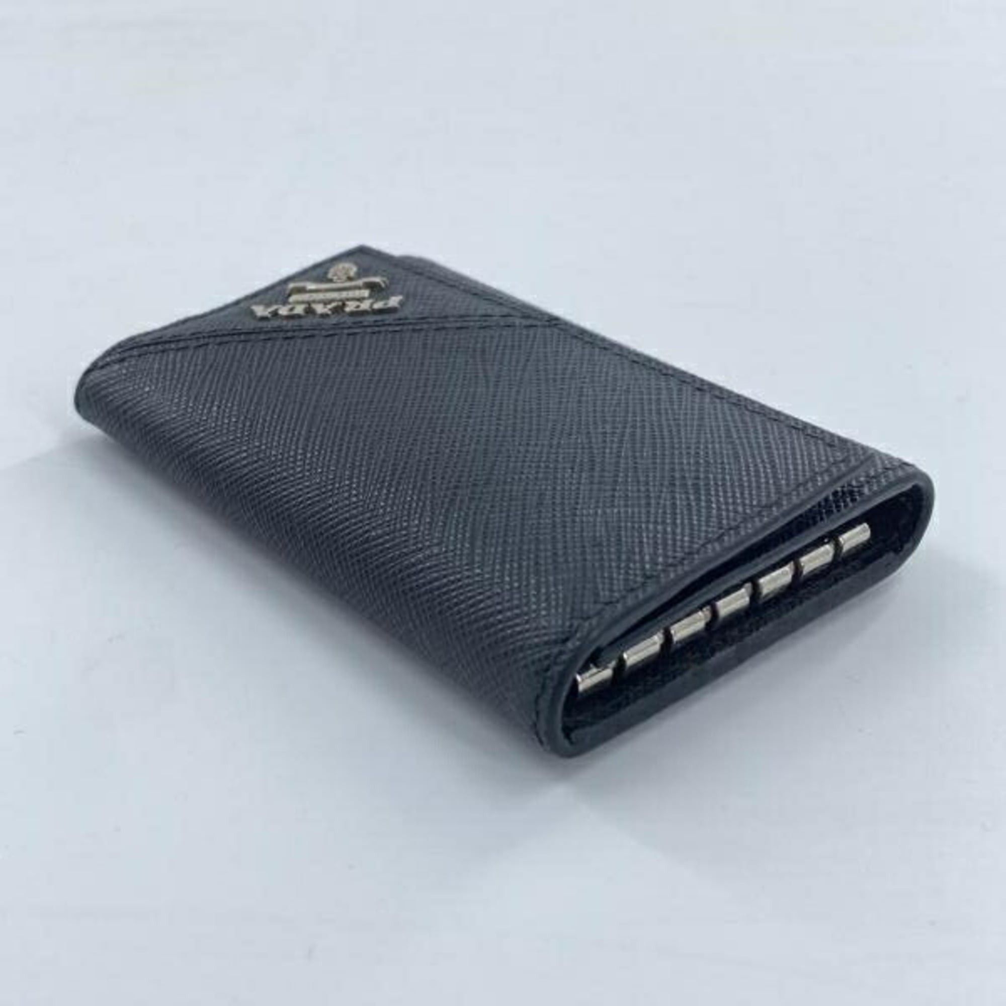 Prada PRADA Key Case, 6 Hooks, Black Saffiano Leather Size ONE SIZE - 3 Thumbnail