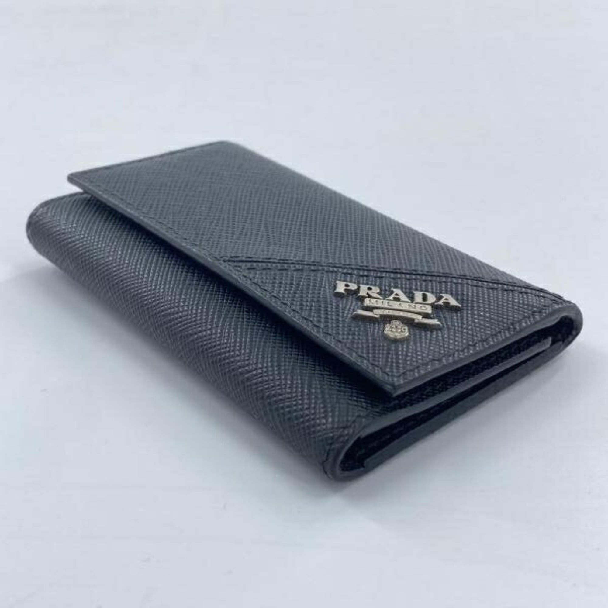 Prada PRADA Key Case, 6 Hooks, Black Saffiano Leather Size ONE SIZE - 4 Thumbnail