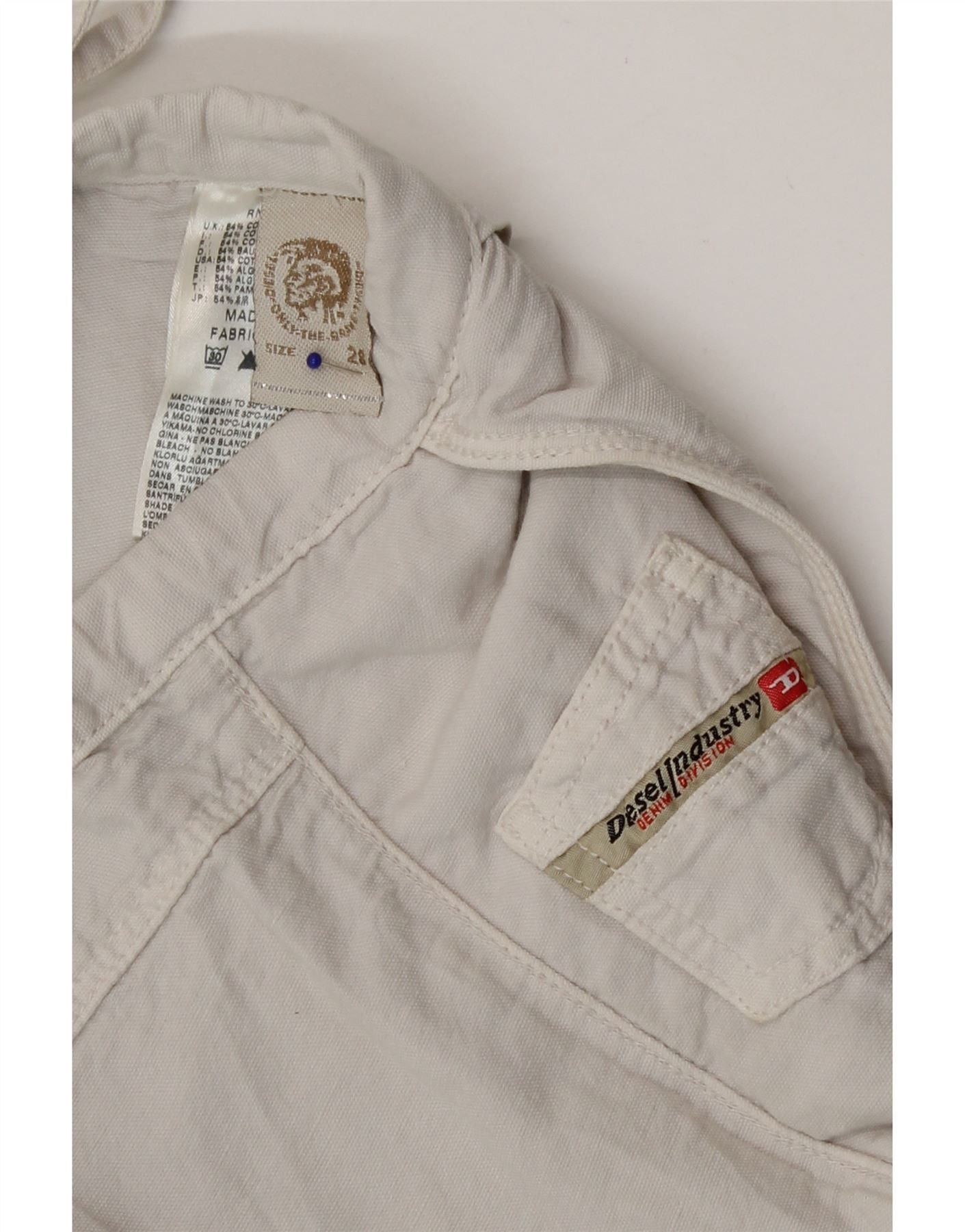 Diesel Womens Skinny Chino Trousers W28 L32 Off White Cotton Size 24" / US 00 / IT 34 - 3 Thumbnail
