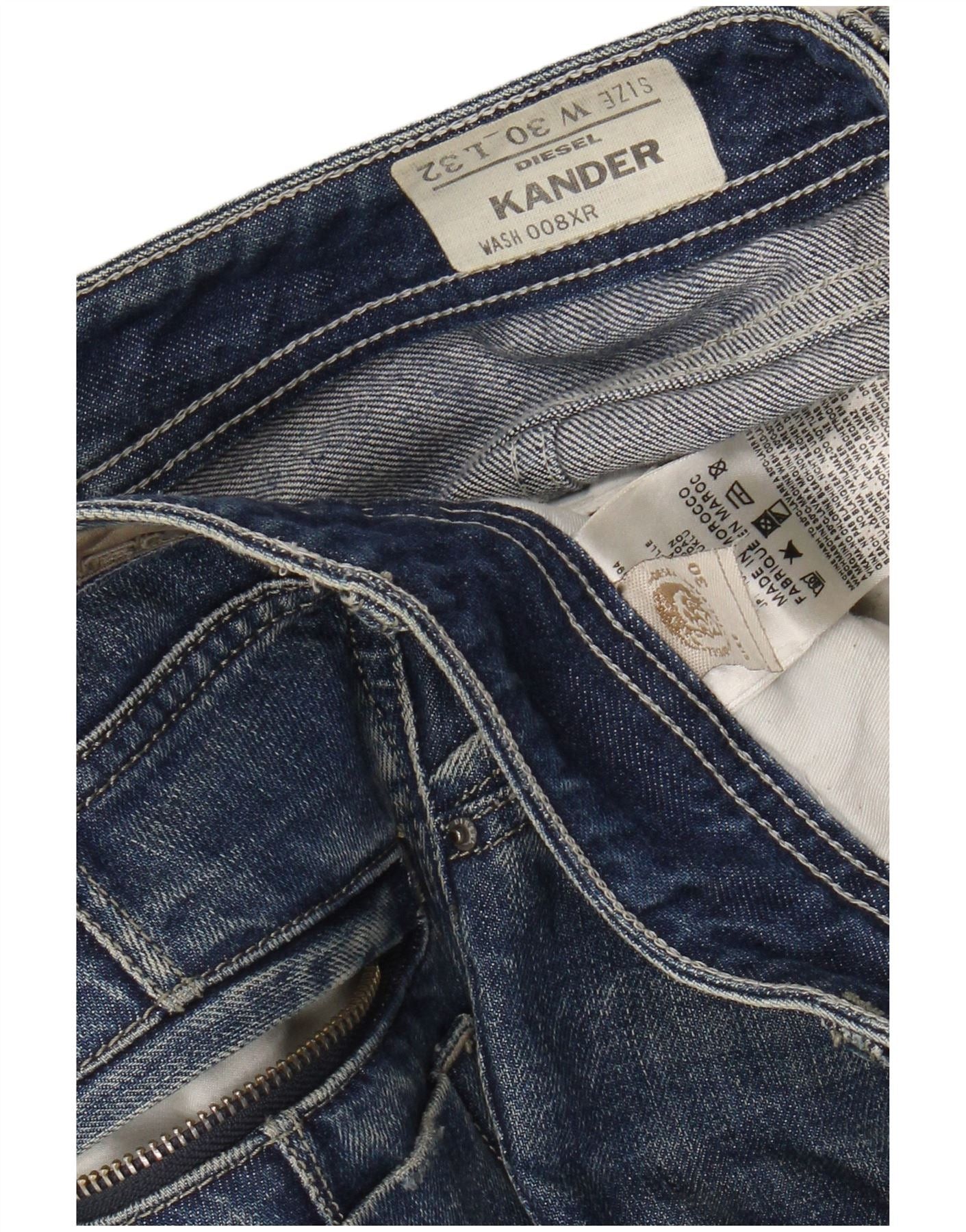 Diesel Mens Kander Slim Jeans W30 L32 Blue Cotton Size US 30 / EU 46 - 3 Thumbnail