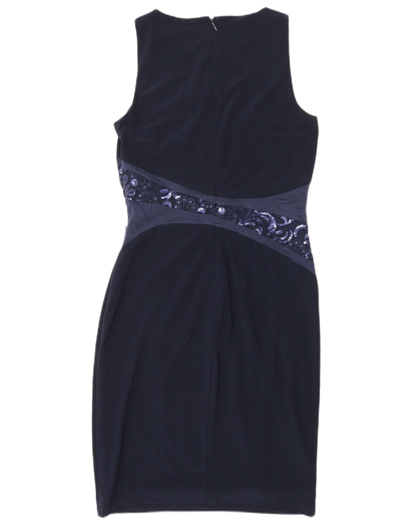 Ralph Lauren Womens Sleeveless Sheath Dress US 4 Small Navy Blue Polyeste Size XXS / US 00 / IT 34 - 2 Thumbnail