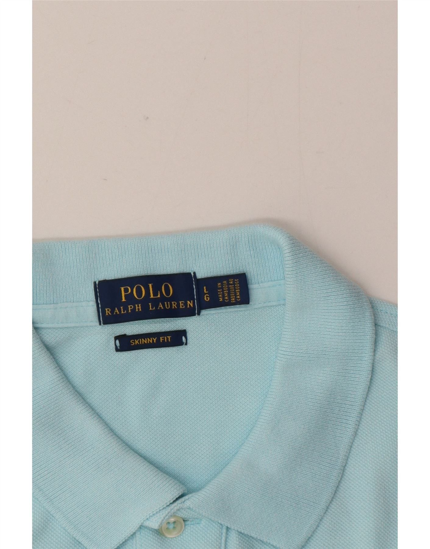 Polo Ralph Lauren Mens Skinny Fit Polo Shirt Large Blue Size US L / EU 52-54 / 3 - 3 Thumbnail