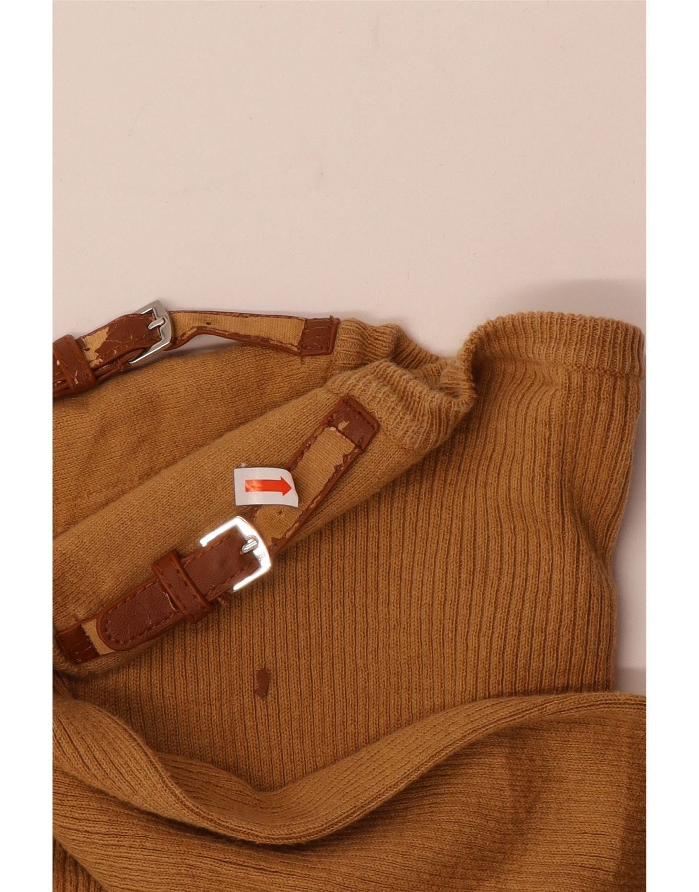 Ralph Lauren Womens Boat Neck Jumper Sweater UK 18 XL Beige Cotton Size M / US 6-8 / IT 42-44 - 3 Thumbnail