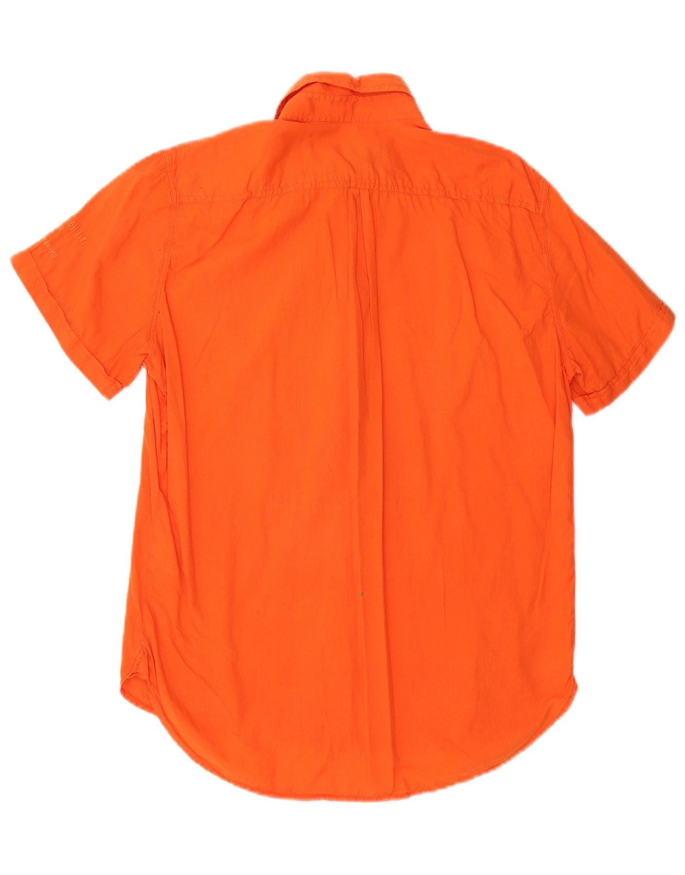 Diesel Mens Short Sleeve Shirt Medium Orange Cotton Size US M / EU 48-50 / 2 - 2 Thumbnail
