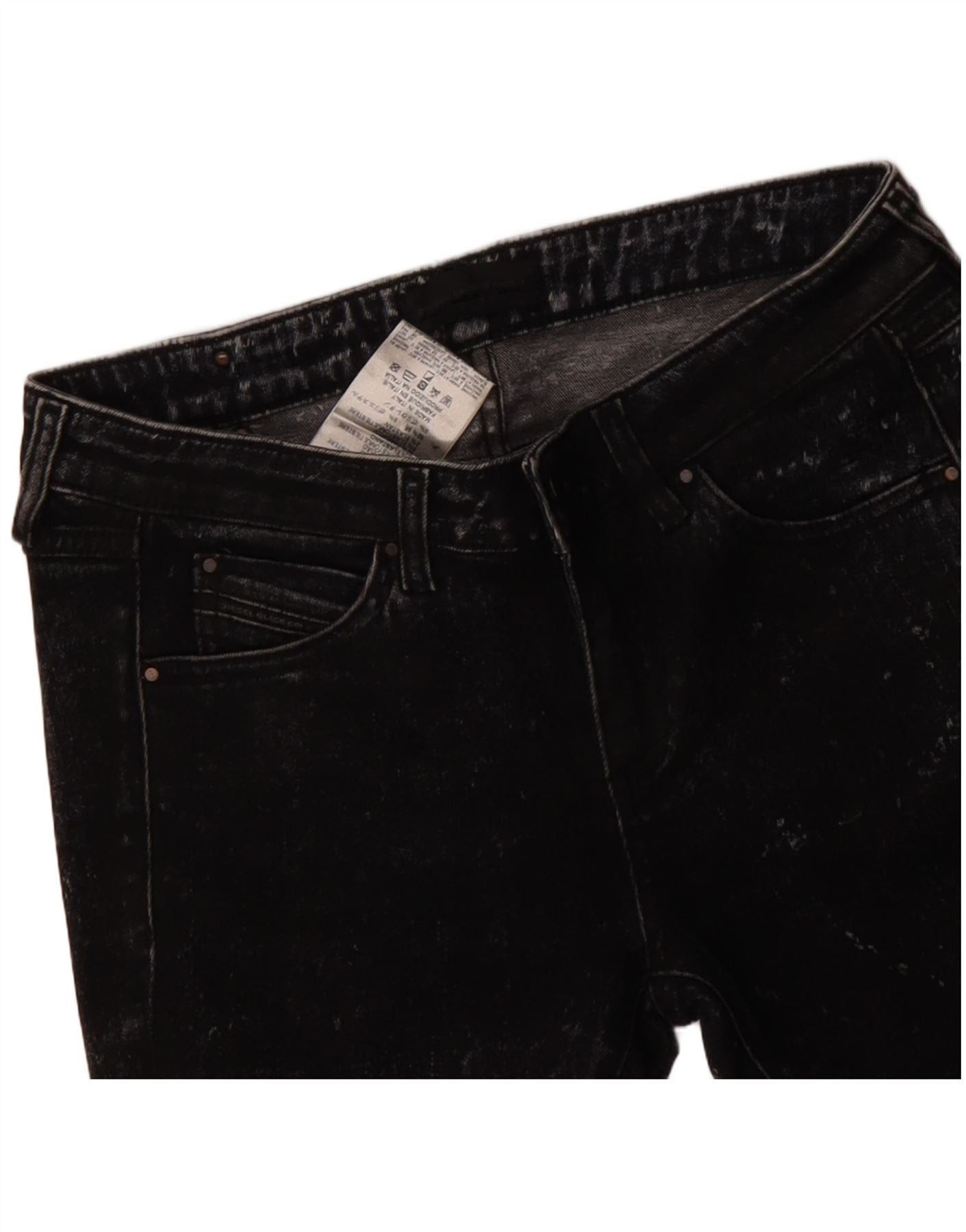 Diesel Womens Skinny Jeans W28 L33 Black Cotton Size 42" / US 20 - 3 Thumbnail