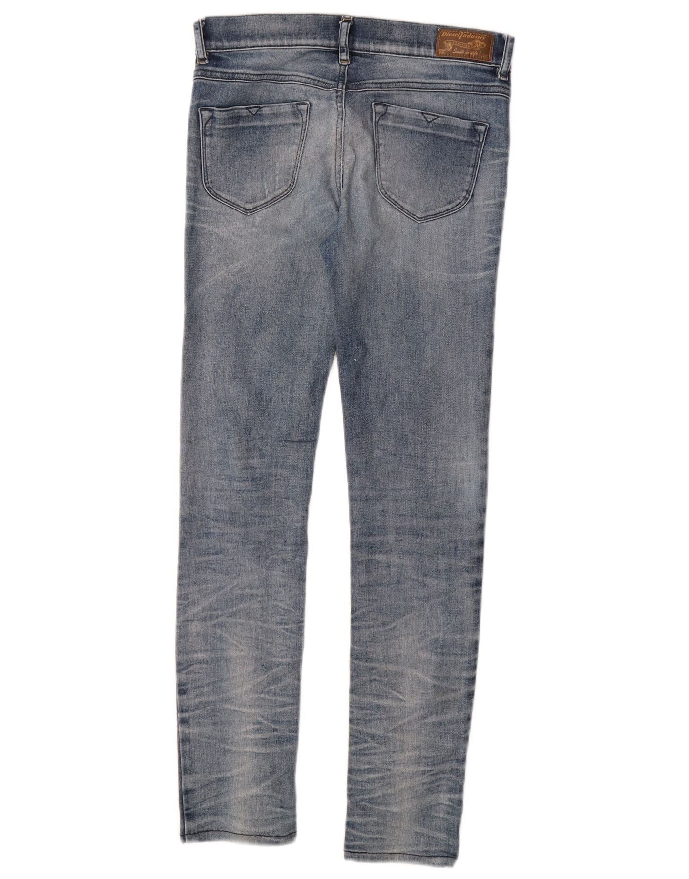 Diesel Womens Livier Low Waist Super Slim Skinny Jeans W27 L28 Blue Size 27" / US 4 / IT 40 - 2 Thumbnail