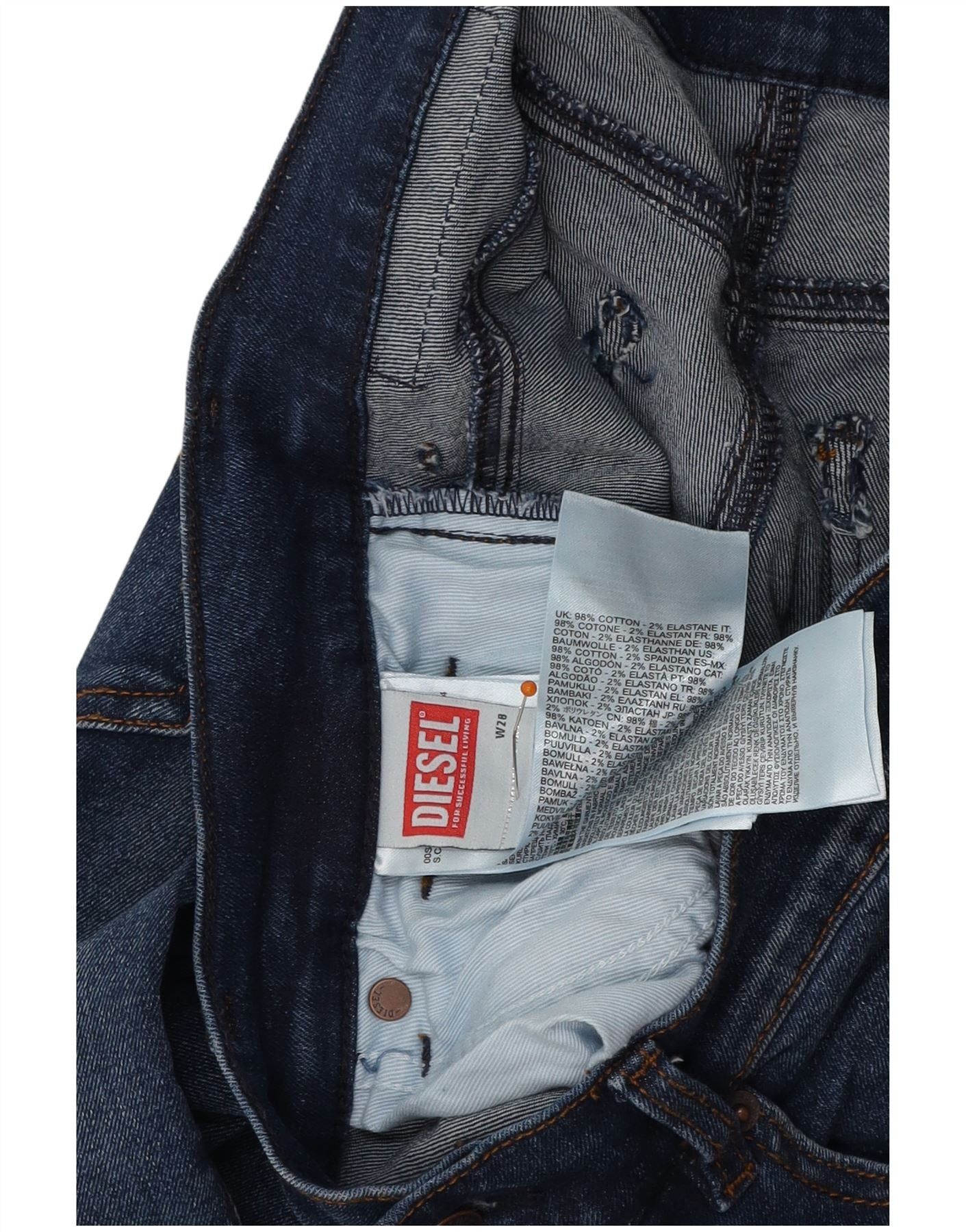 Diesel Womens Slim Jeans W28 L30 Blue Cotton Size 42" / US 20 - 3 Thumbnail