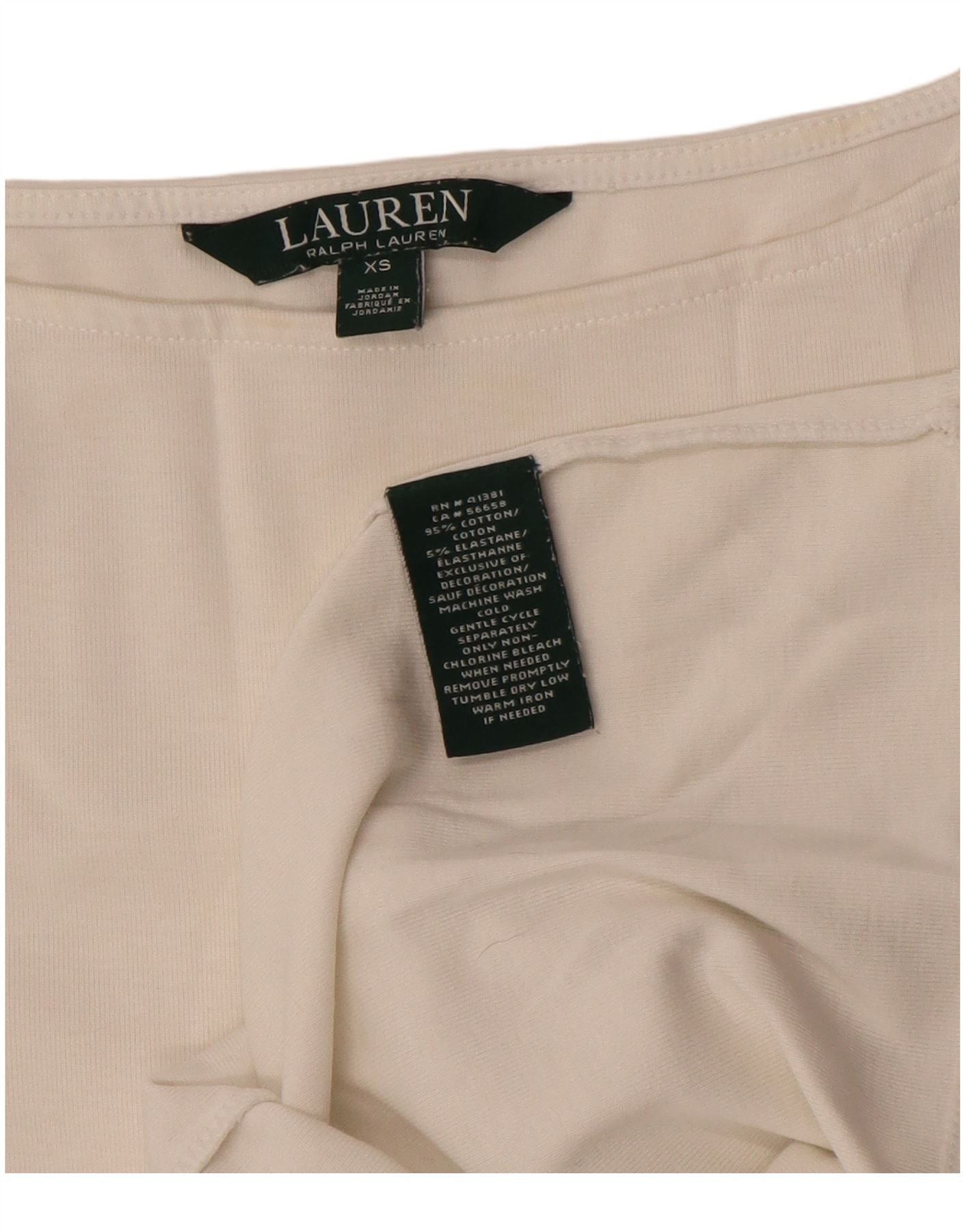 Polo Ralph Lauren Womens T-Shirt Top UK 6 XS Off White Cotton Size XXS / US 00 / IT 34 - 3 Thumbnail