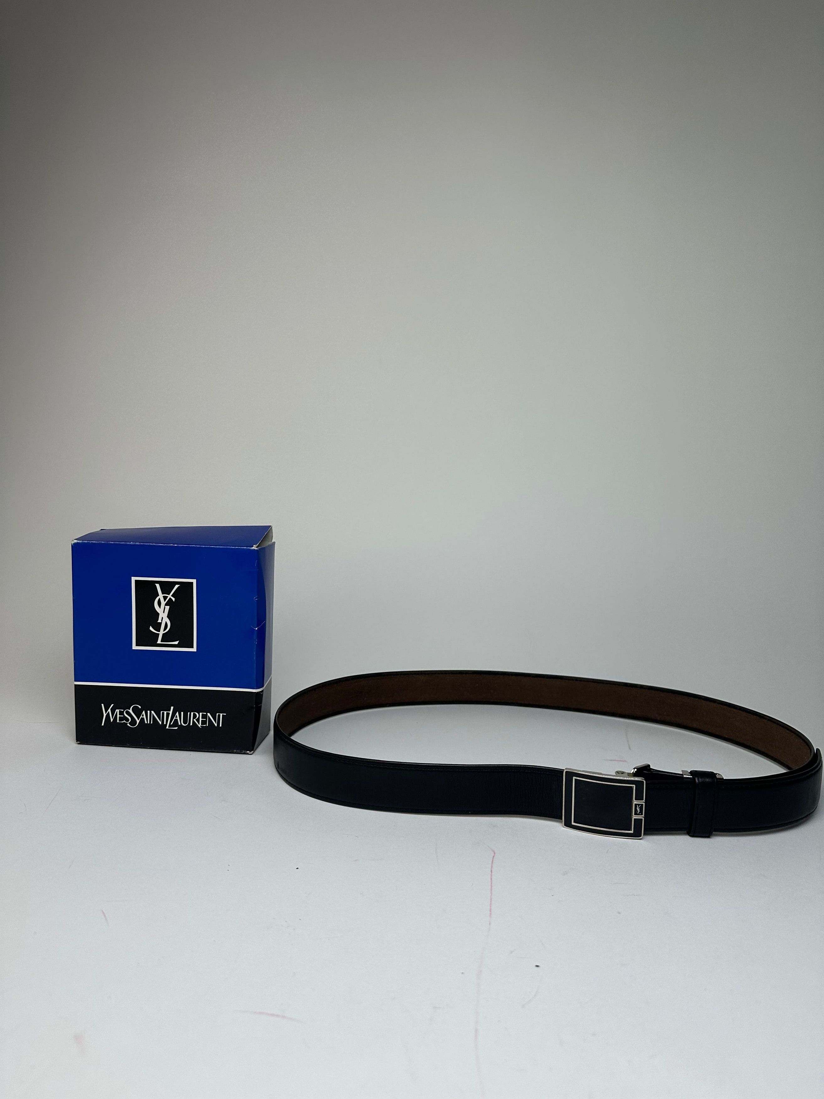 Other Vintage Yves Saint Laurent Snake Emblossed Leather Belt Blac Size ONE SIZE - 10 Thumbnail