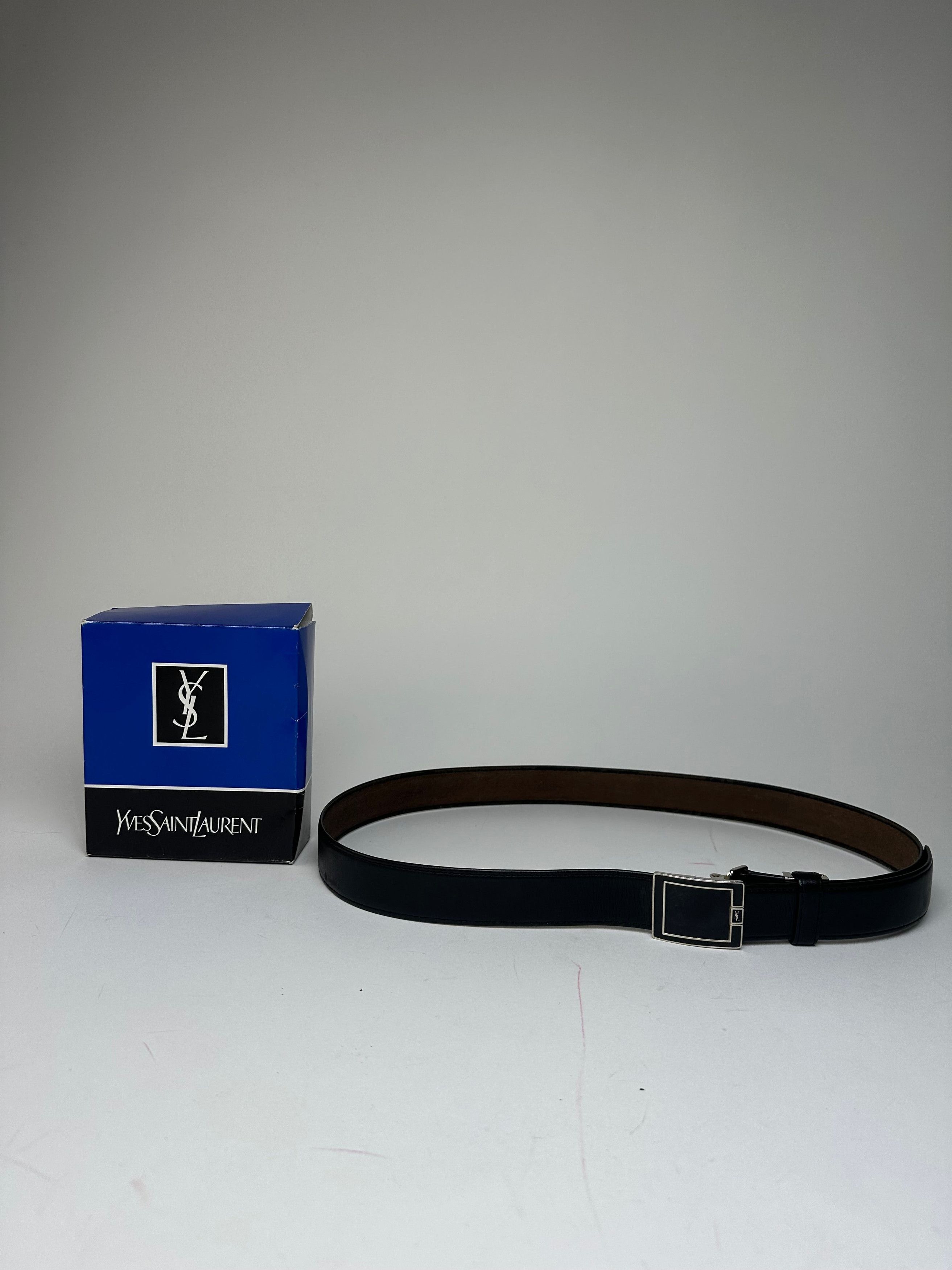 Other Vintage Yves Saint Laurent Snake Emblossed Leather Belt Blac Size ONE SIZE - 2 Thumbnail