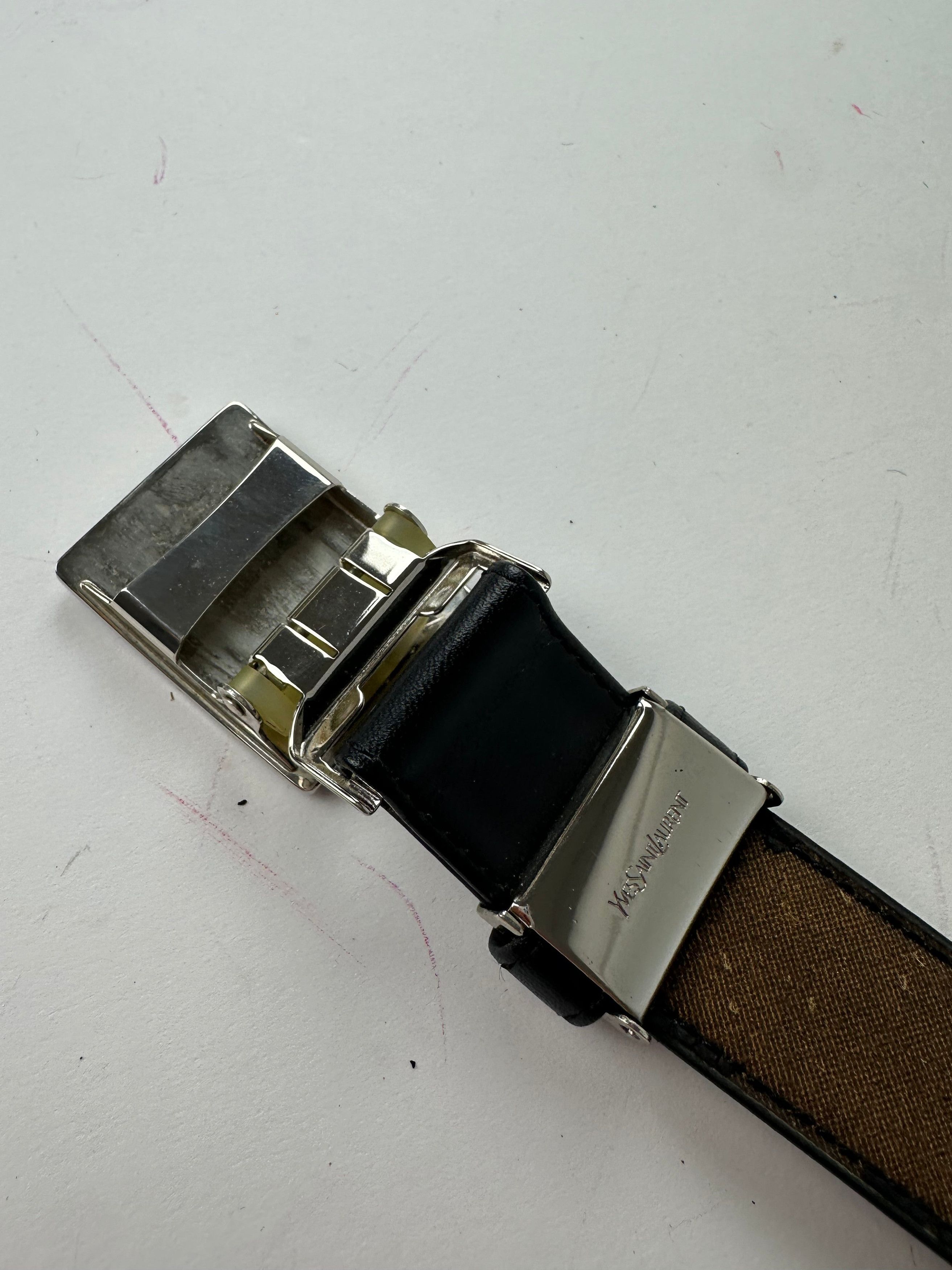 Other Vintage Yves Saint Laurent Snake Emblossed Leather Belt Blac Size ONE SIZE - 9 Thumbnail
