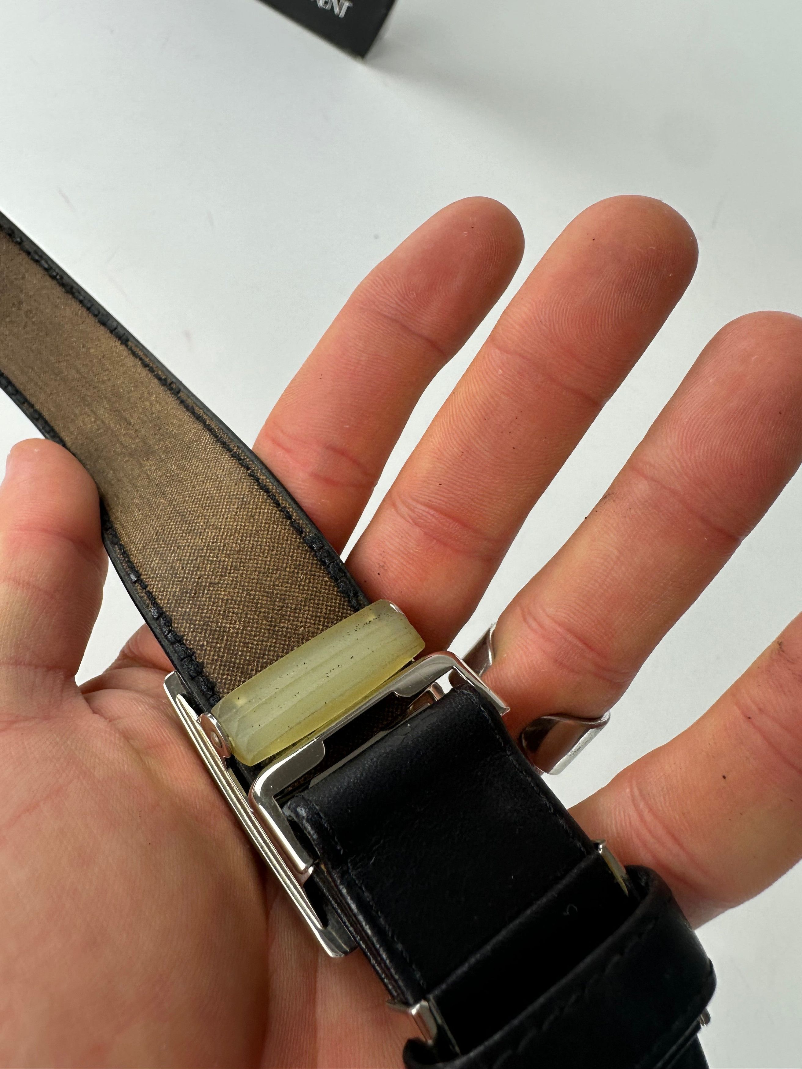 Other Vintage Yves Saint Laurent Snake Emblossed Leather Belt Blac Size ONE SIZE - 5 Thumbnail