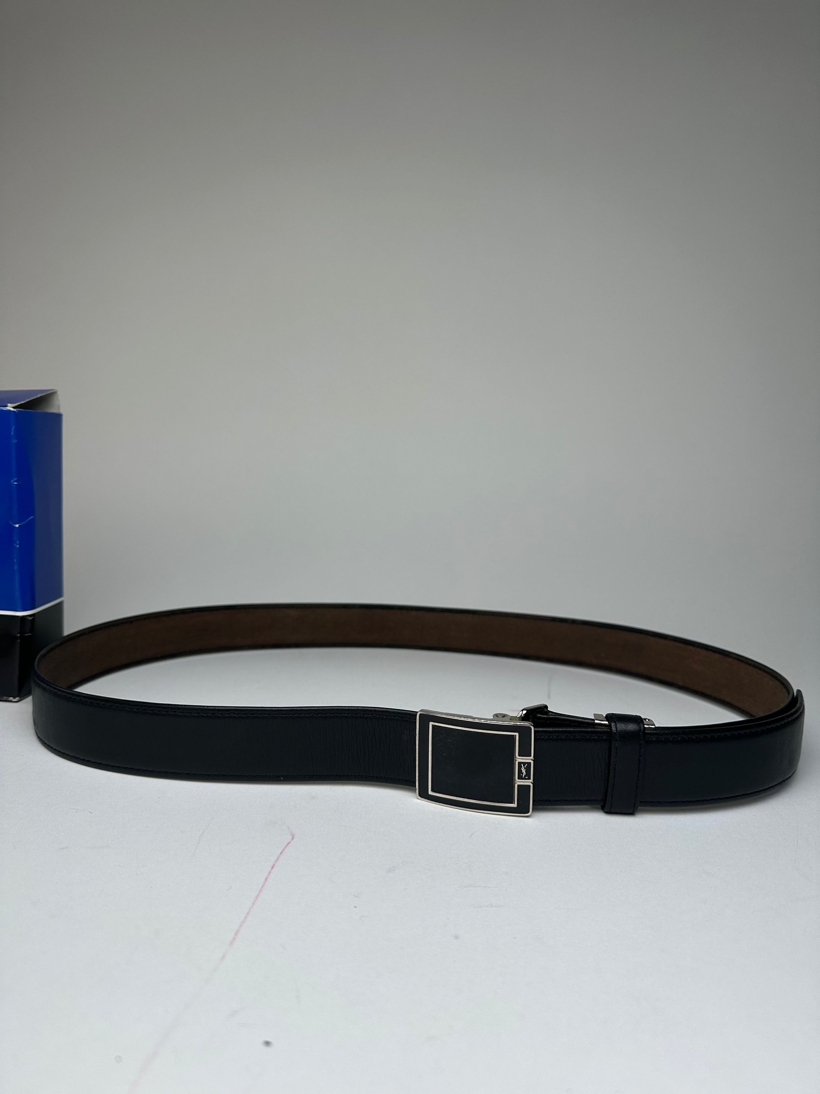Other Vintage Yves Saint Laurent Snake Emblossed Leather Belt Blac Size ONE SIZE - 7 Thumbnail