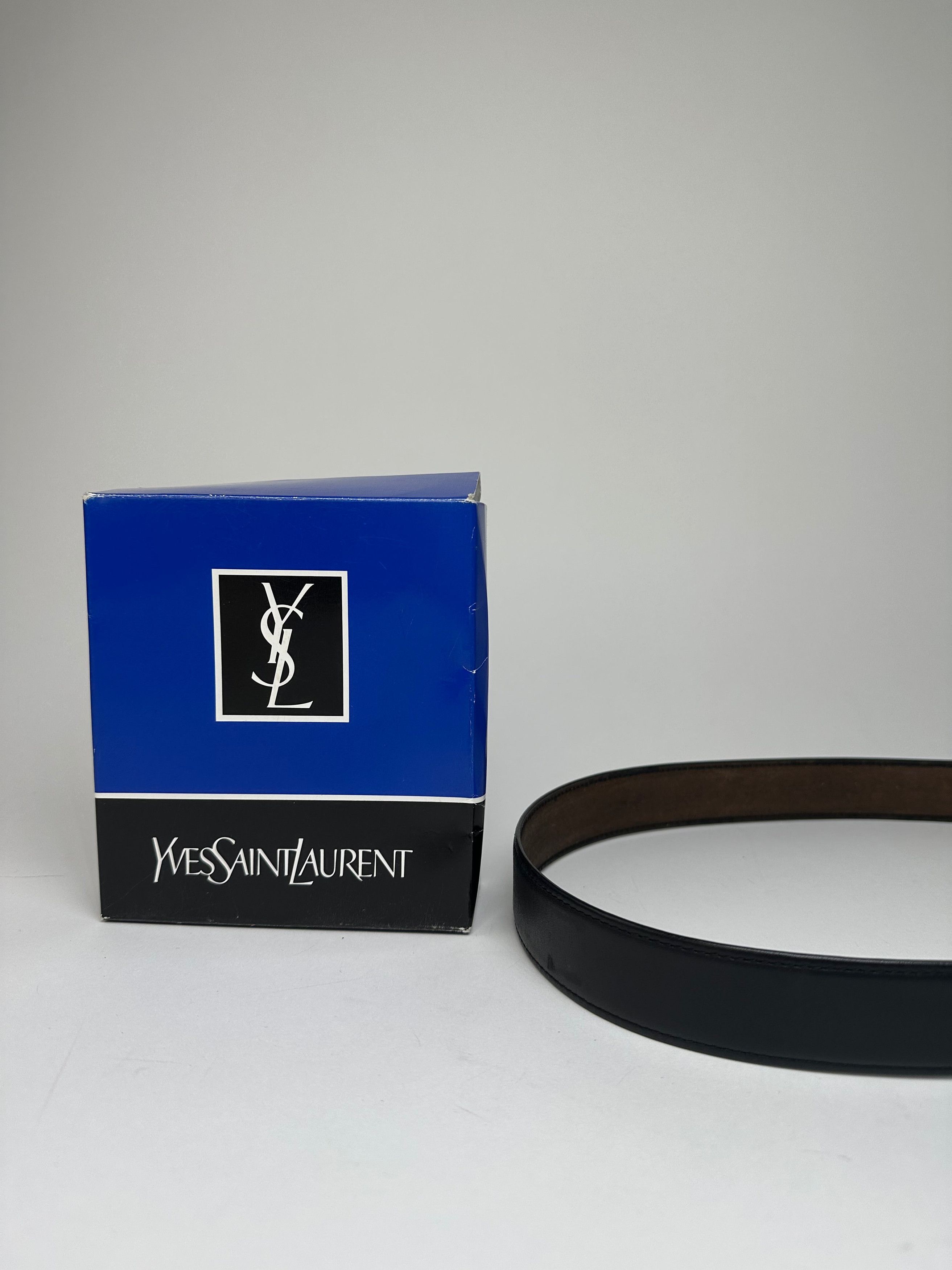 Other Vintage Yves Saint Laurent Snake Emblossed Leather Belt Blac Size ONE SIZE - 4 Thumbnail