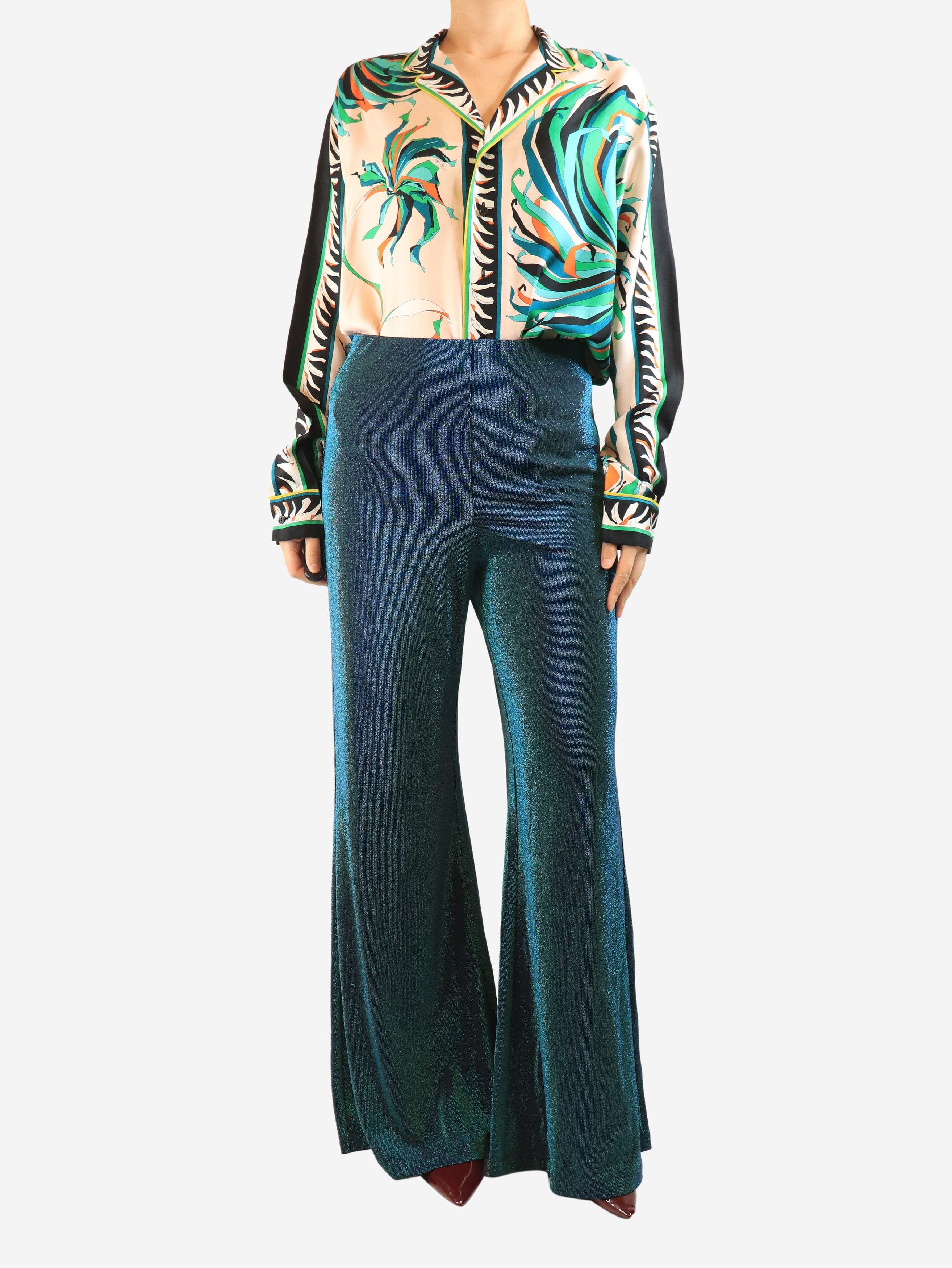 Missoni Green lurex trousers - M Size 27" / US 4 / IT 40 - 2 Thumbnail