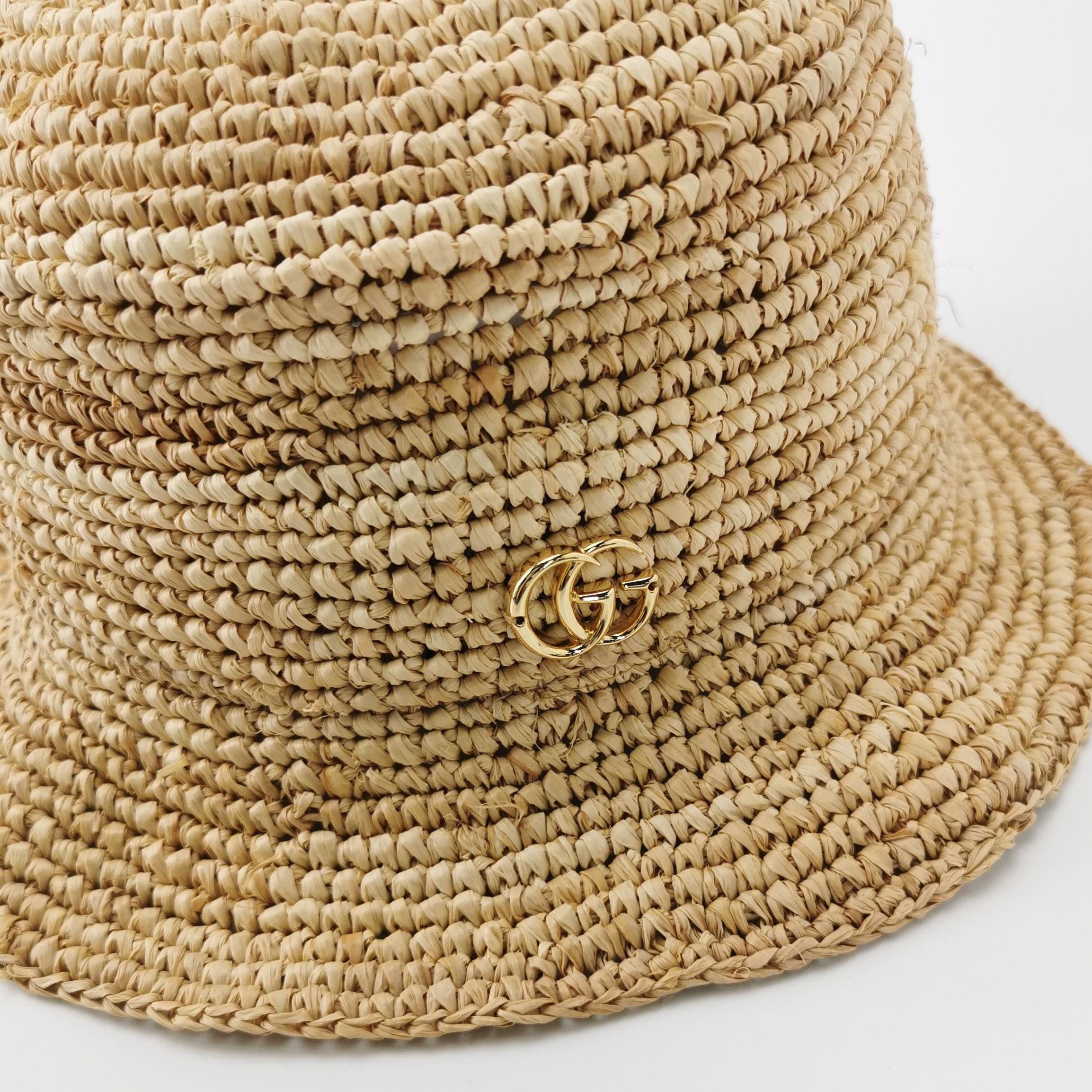 Gucci Gucci Double G Straw Hat Size M Size ONE SIZE - 4 Thumbnail