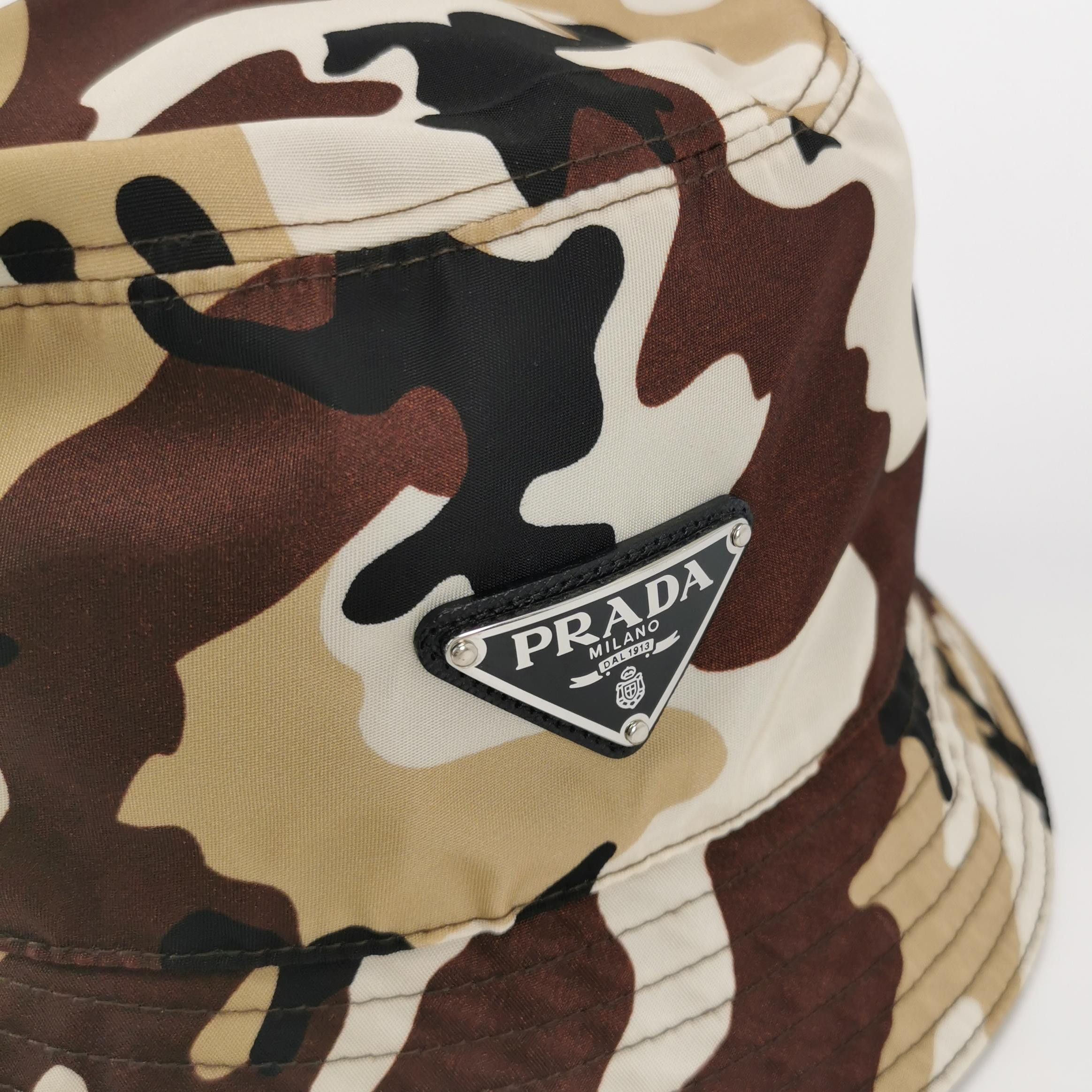 Prada Prada Camouflage Logo Bucket Hat Size ONE SIZE - 4 Thumbnail