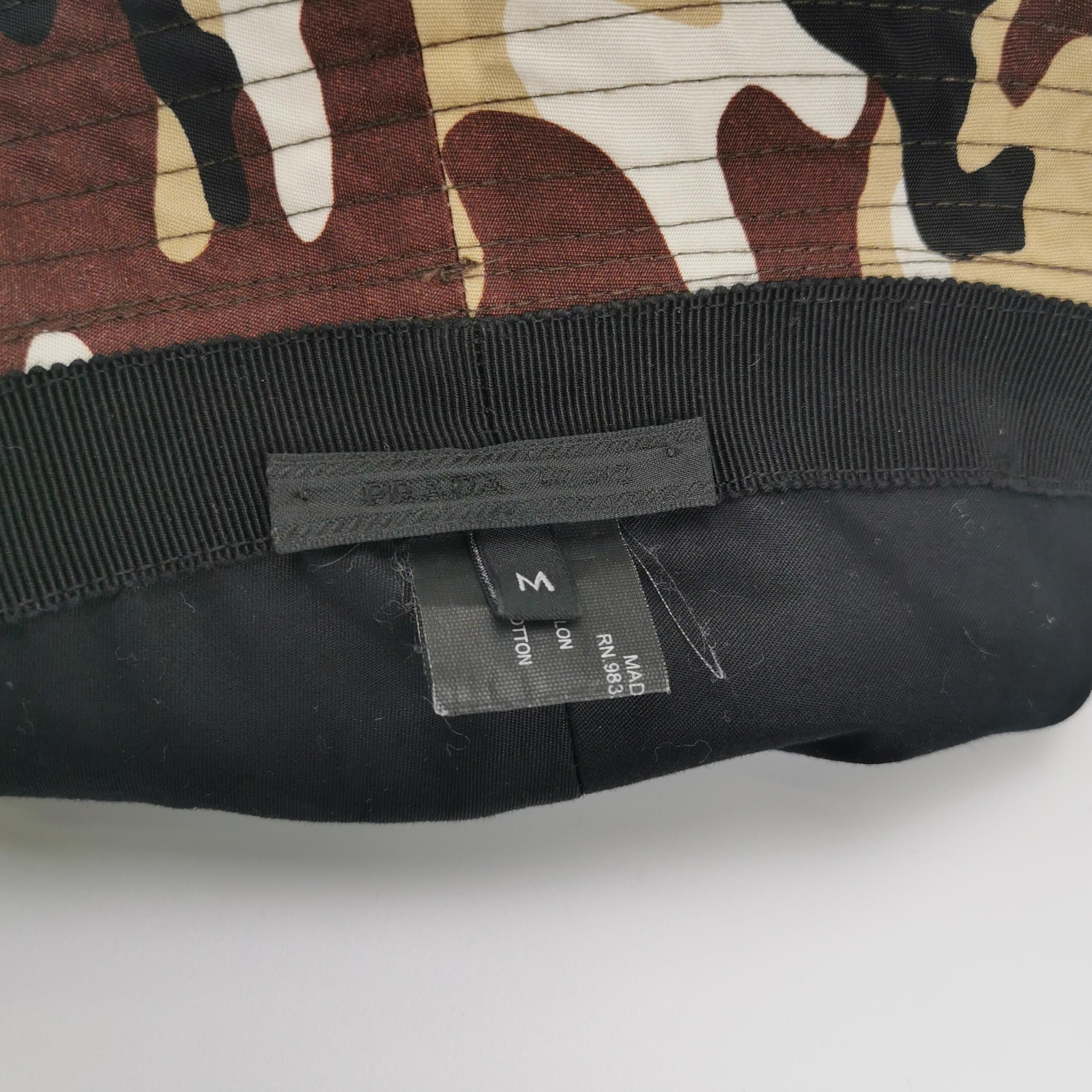 Prada Prada Camouflage Logo Bucket Hat Size ONE SIZE - 5 Thumbnail