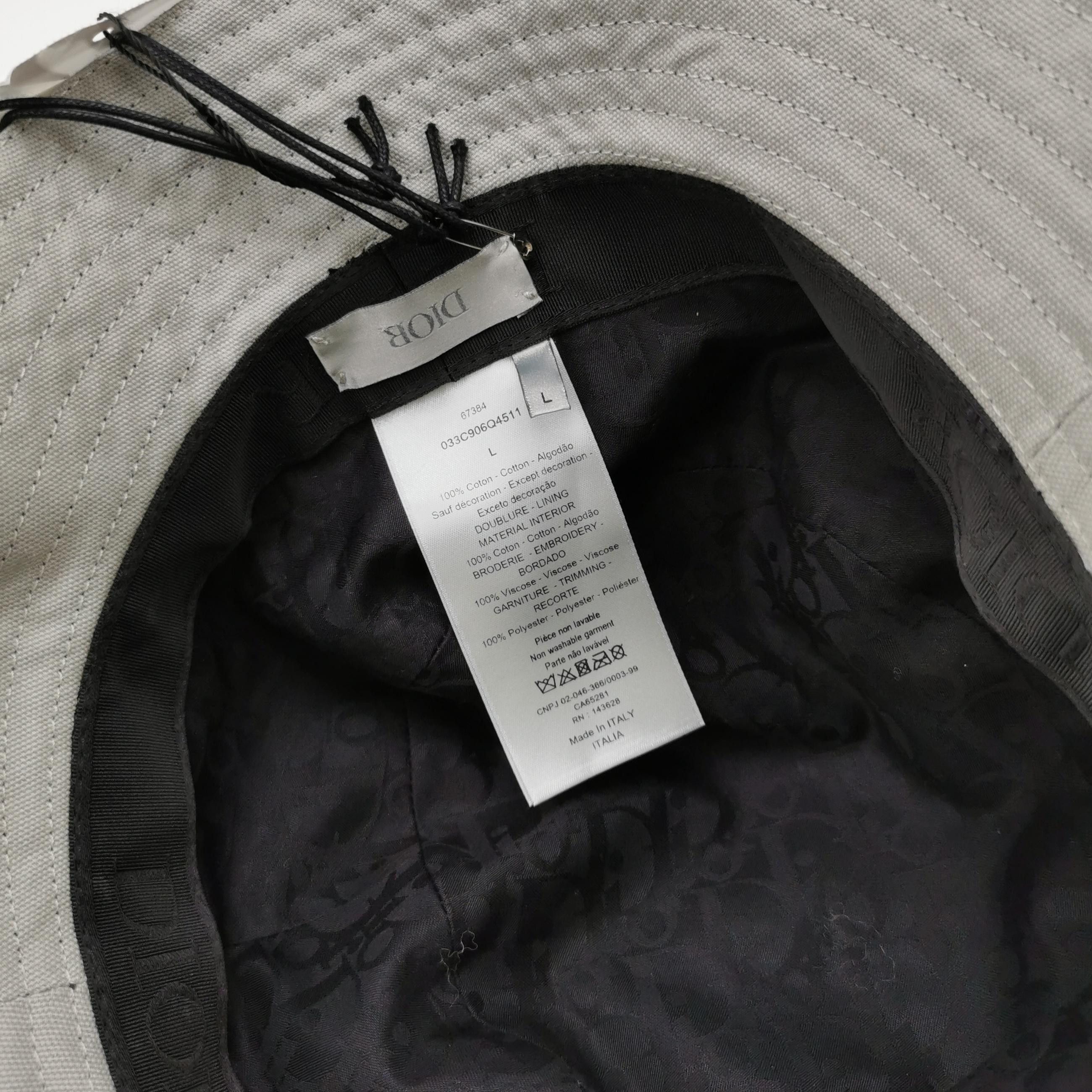 Dior Dior Logo Embroidered Cotton Bucket Hat Size L Size ONE SIZE - 6 Thumbnail
