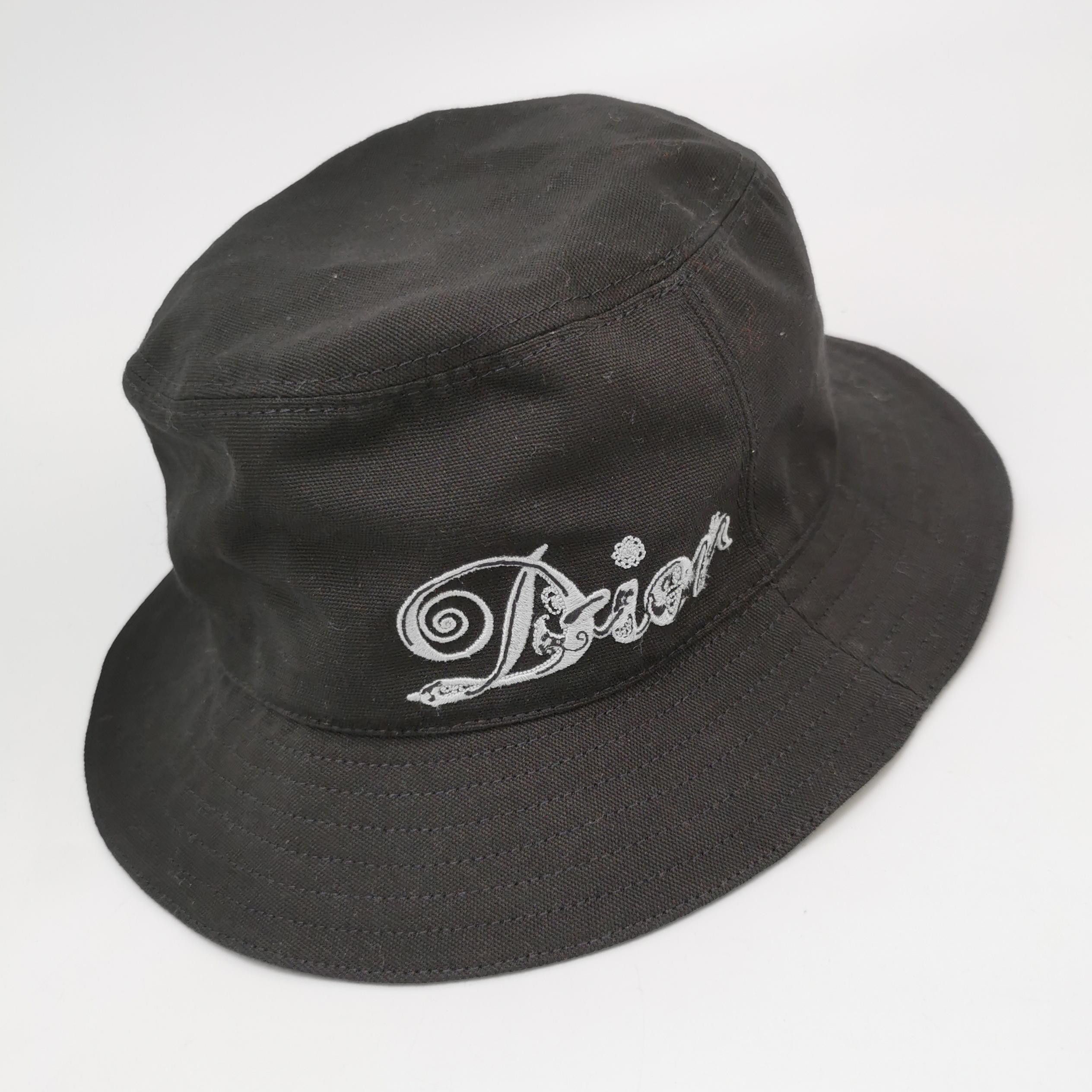 Dior Dior Logo Embroidered Cotton Bucket Hat Size L Size ONE SIZE - 4 Thumbnail