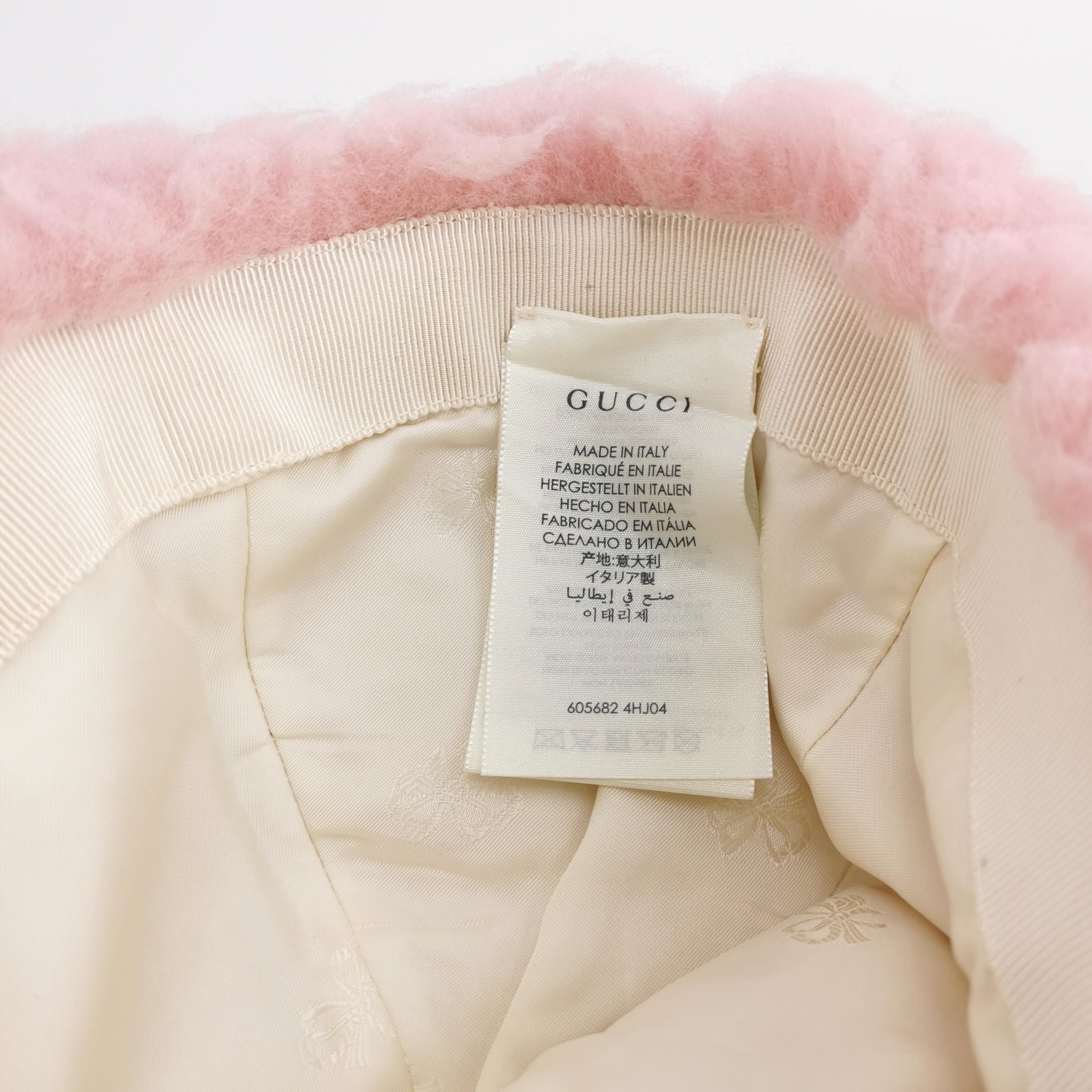 Gucci Gucci Pink Wool Blend Pom-Pom Hat ONE SIZE Size ONE SIZE - 5 Thumbnail