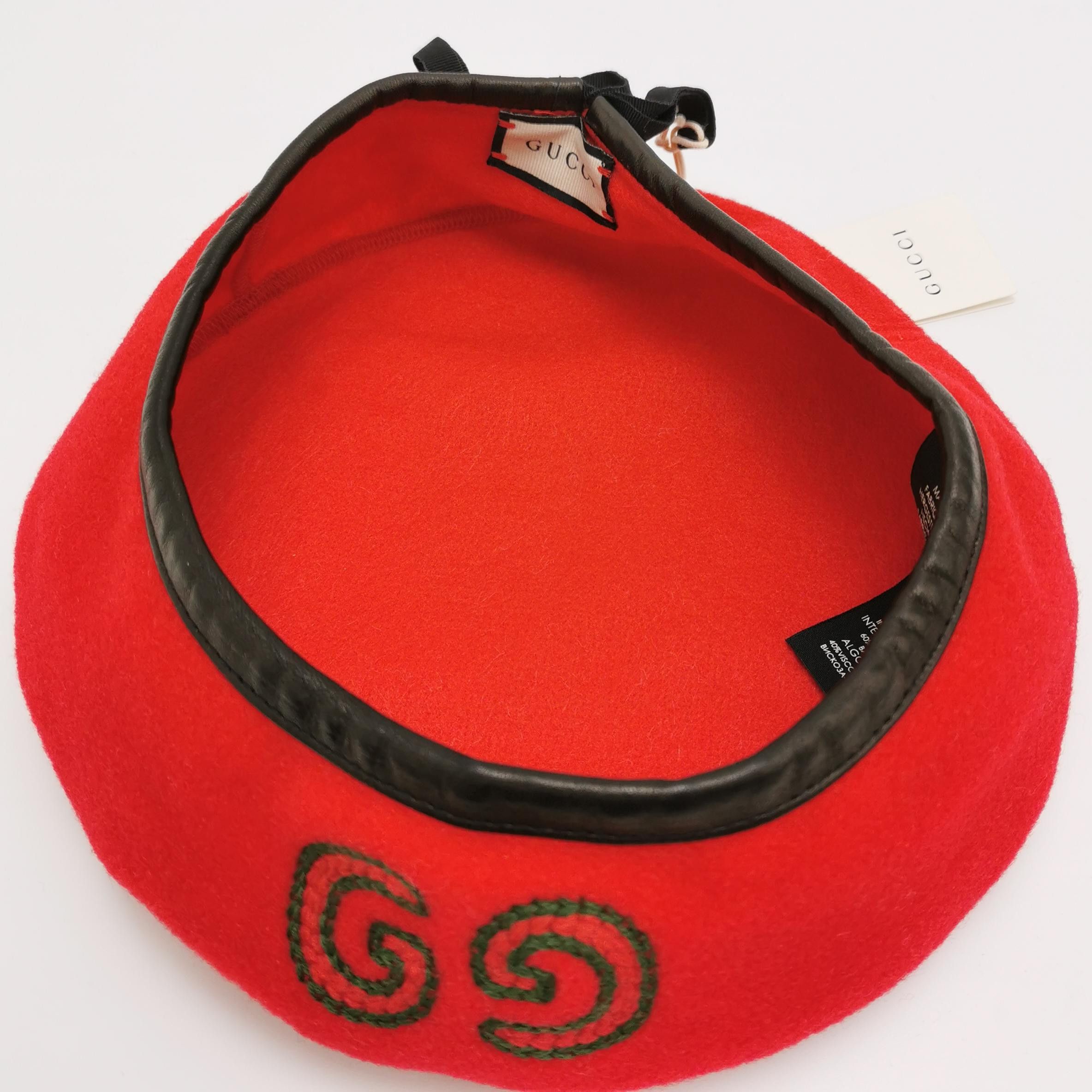 Gucci Gucci Double G Logo Wool Blend Beret Hat ONE SIZE Size ONE SIZE - 4 Thumbnail