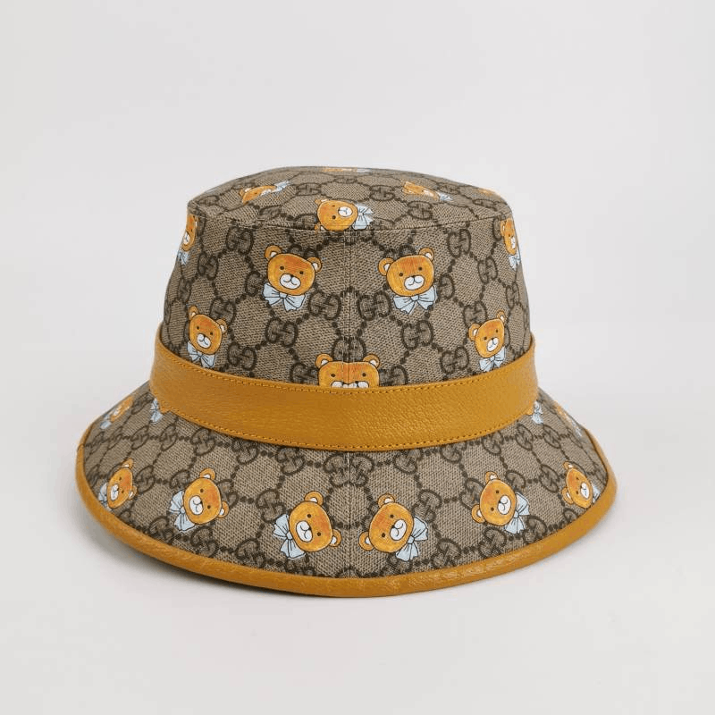Gucci Gucci x Kai GG Supreme Teddy Bear Bucket Hat ONE SIZE Size ONE SIZE - 3 Thumbnail
