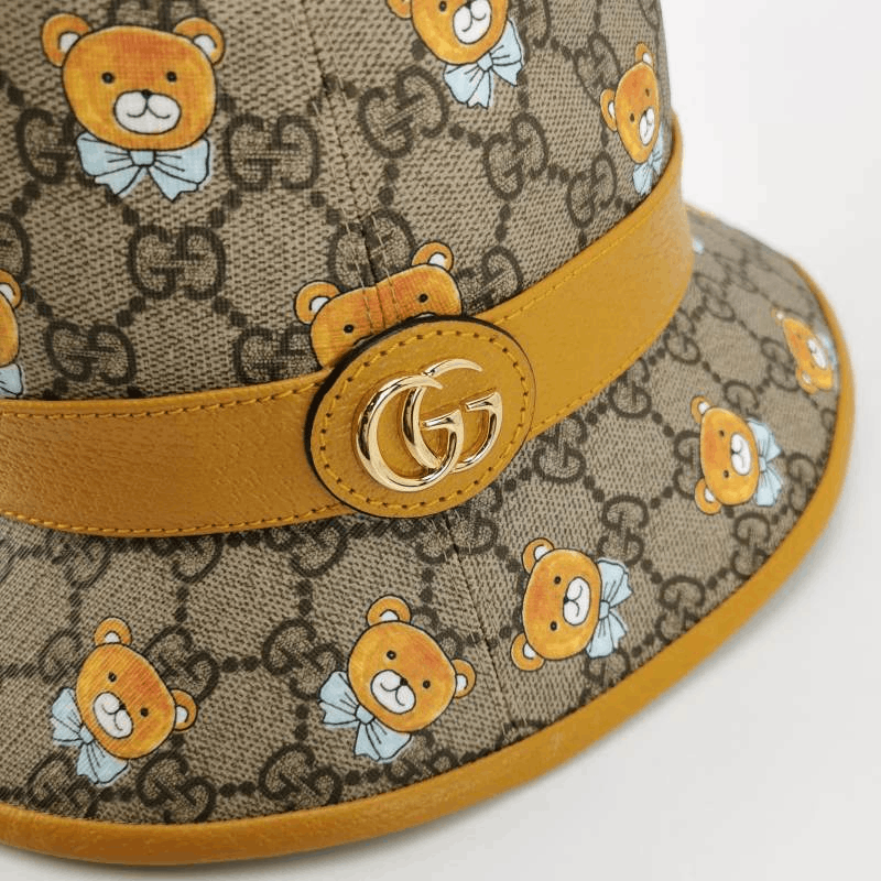 Gucci Gucci x Kai GG Supreme Teddy Bear Bucket Hat ONE SIZE Size ONE SIZE - 4 Thumbnail