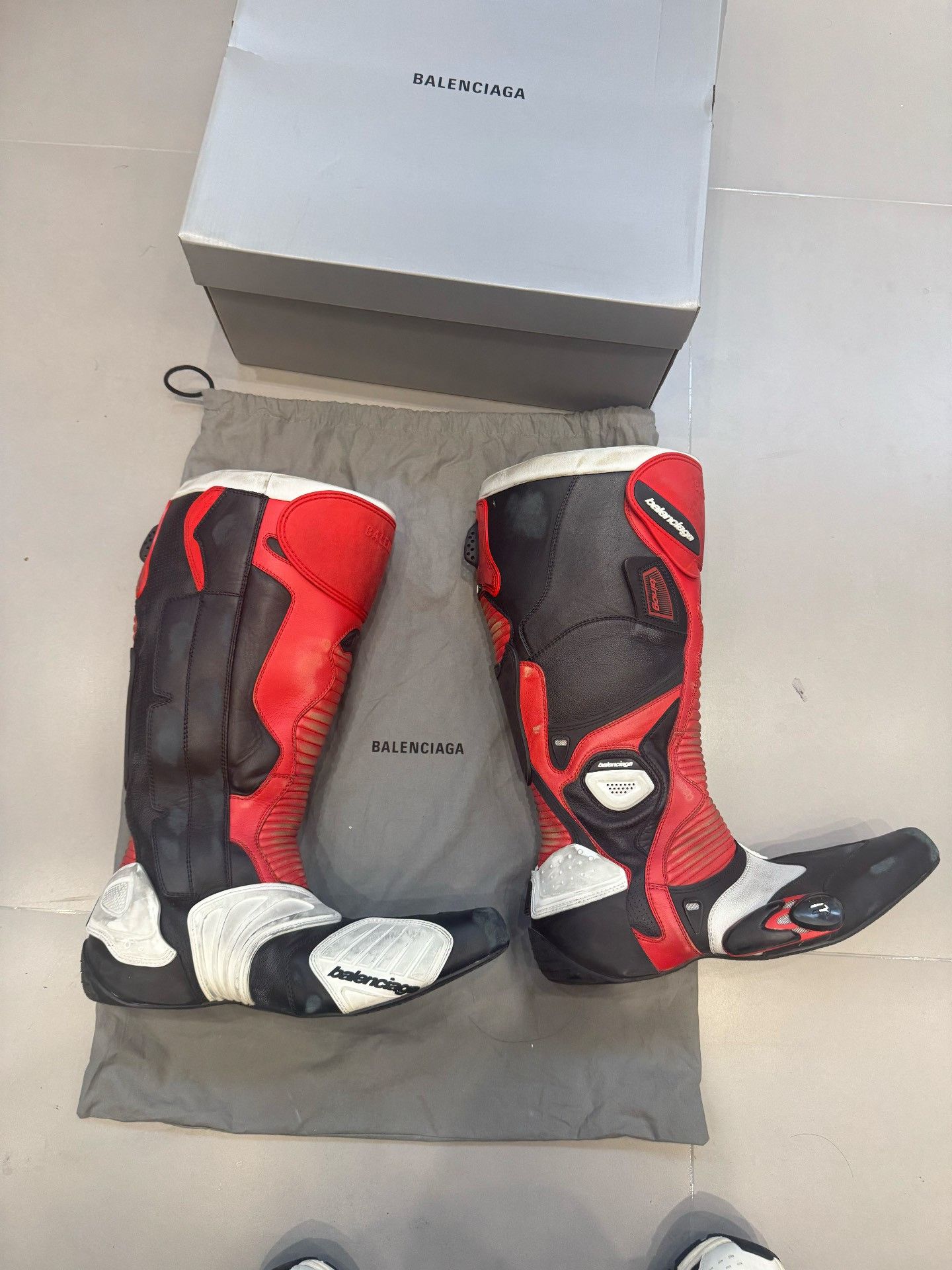 Balenciaga Balenciaga Biker Boots Red White Black Size 41 Size US 8 / EU 41 - 2 Thumbnail