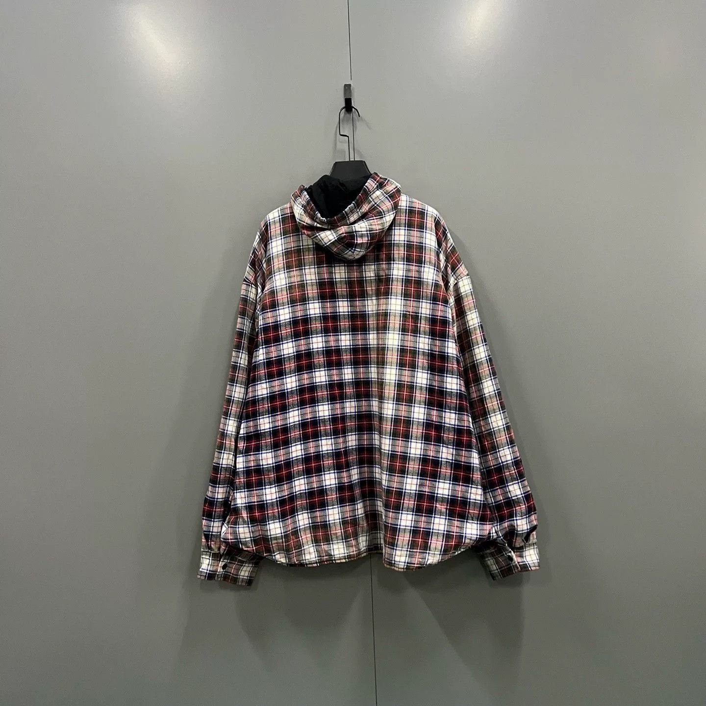 Balenciaga Balenciaga Plaid Hooded Shirt Size L Size US L / EU 52-54 / 3 - 3 Thumbnail