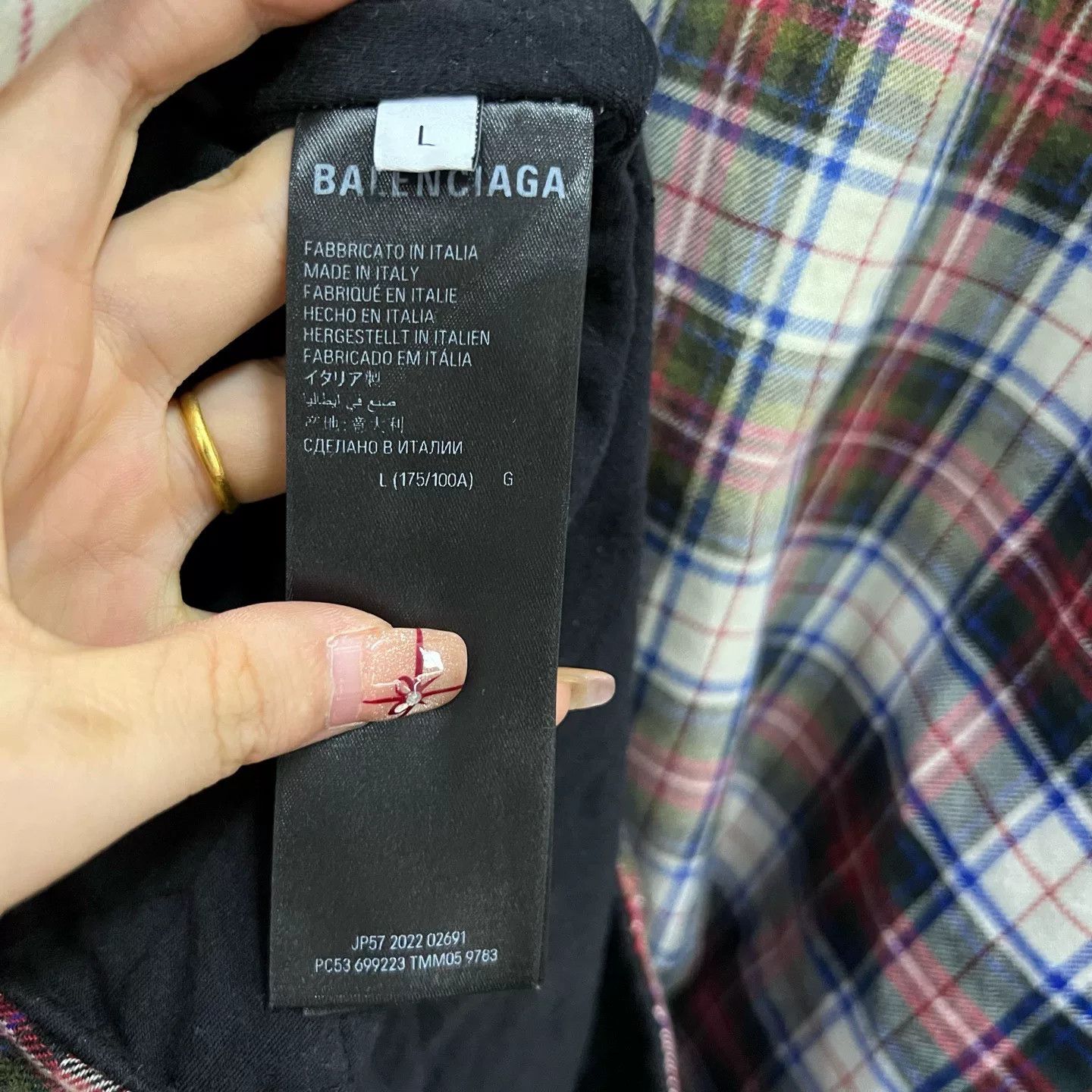 Balenciaga Balenciaga Plaid Hooded Shirt Size L Size US L / EU 52-54 / 3 - 4 Thumbnail