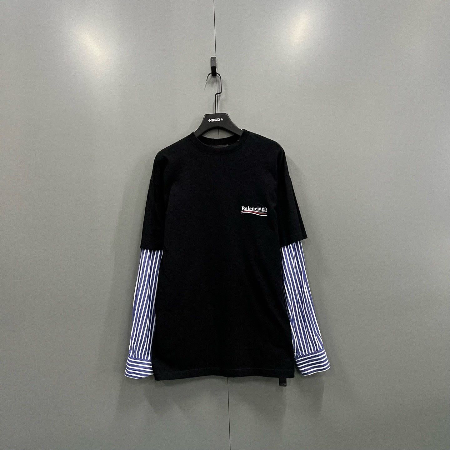Balenciaga Balenciaga Layered Logo Long Sleeve Size M Size US M / EU 48-50 / 2 - 2 Thumbnail