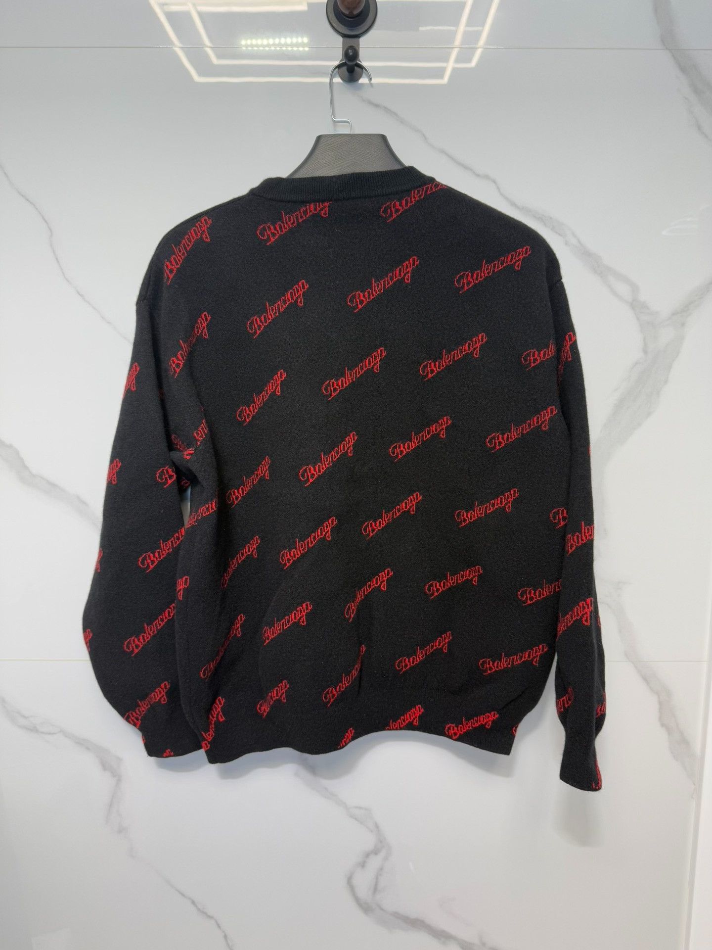 Balenciaga Balenciaga All-Over Logo Knit Sweater Size M Size US M / EU 48-50 / 2 - 3 Thumbnail