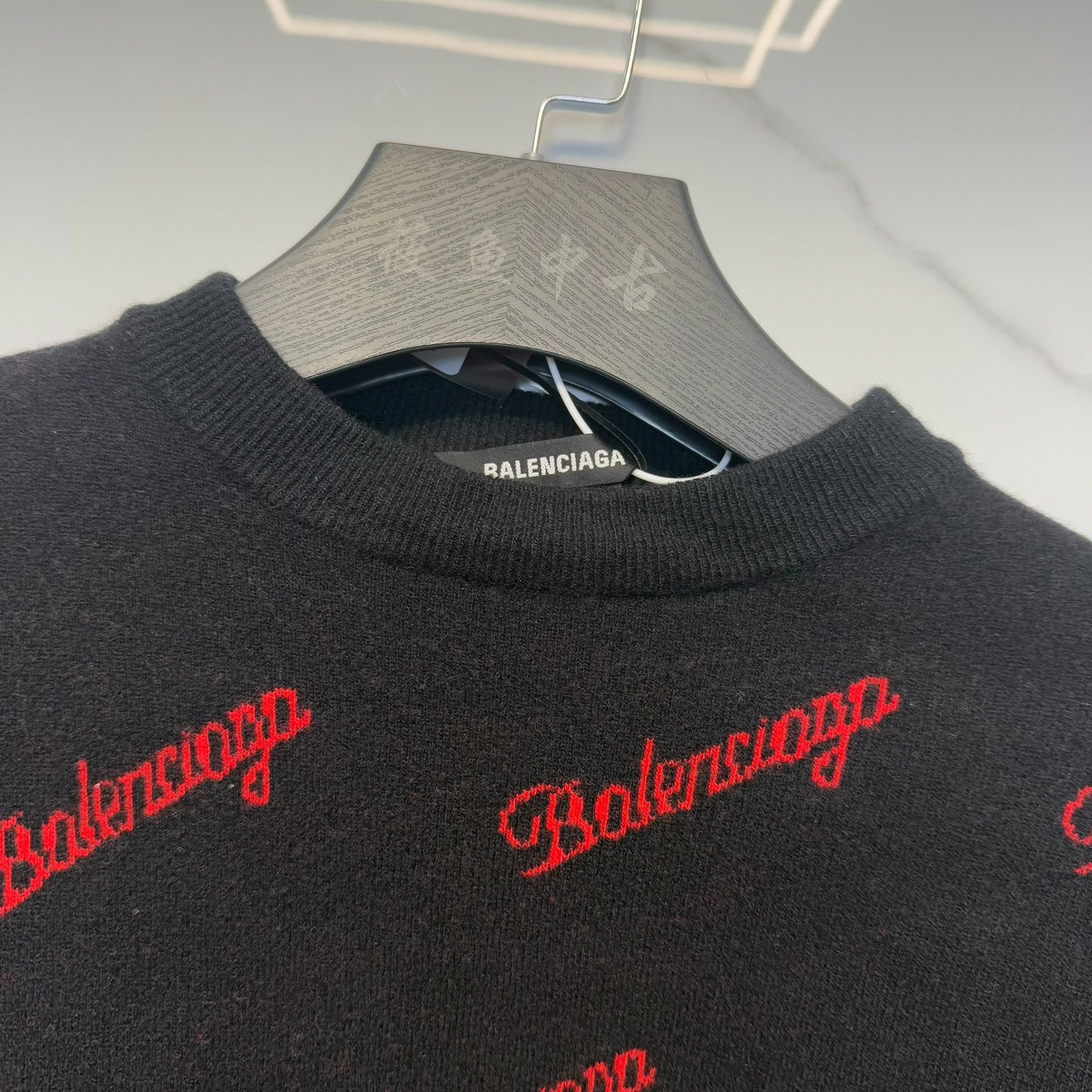Balenciaga Balenciaga All-Over Logo Knit Sweater Size M Size US M / EU 48-50 / 2 - 6 Thumbnail