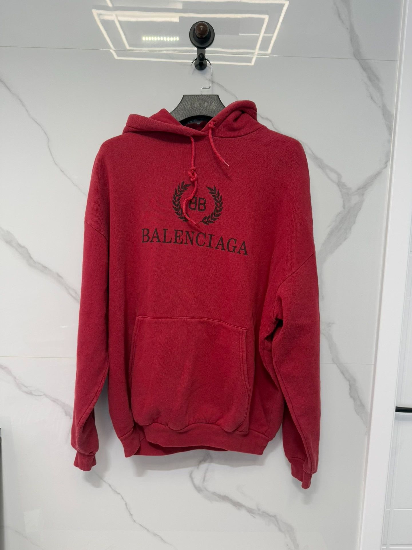 Balenciaga Balenciaga Red Wheat Logo Hoodie Size XS Size US XS / EU 42 / 0 - 2 Thumbnail