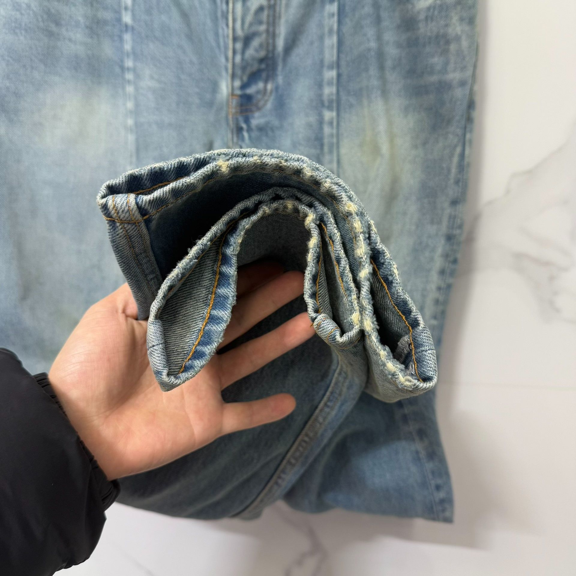Balenciaga Balenciaga Distressed Denim Jeans Size 31 Size US 31 - 7 Thumbnail