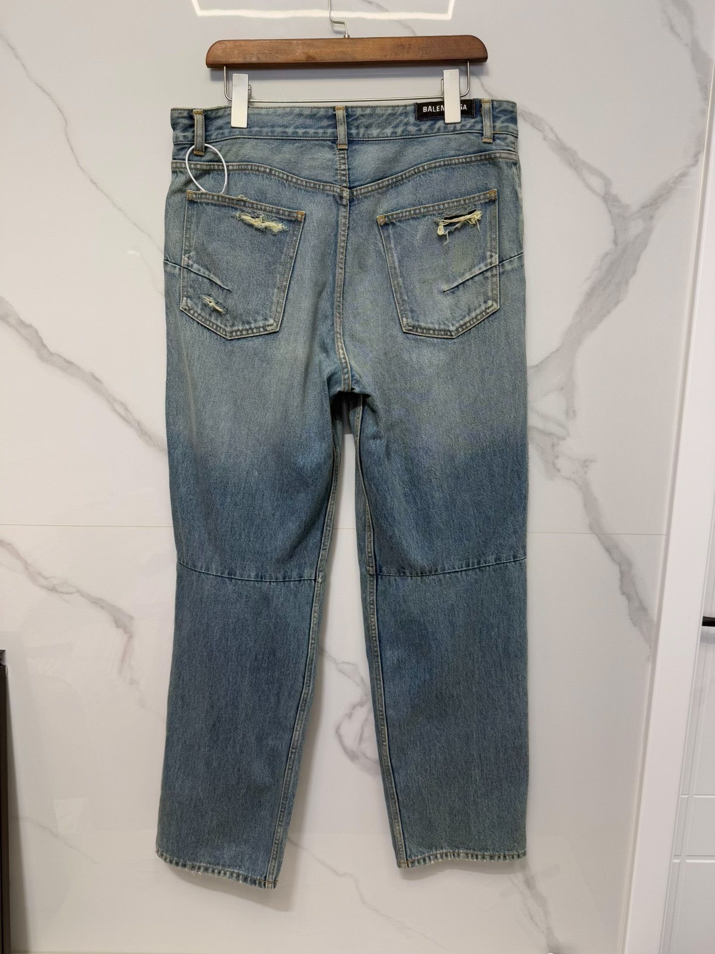 Balenciaga Balenciaga Distressed Denim Jeans Size 31 Size US 31 - 3 Thumbnail