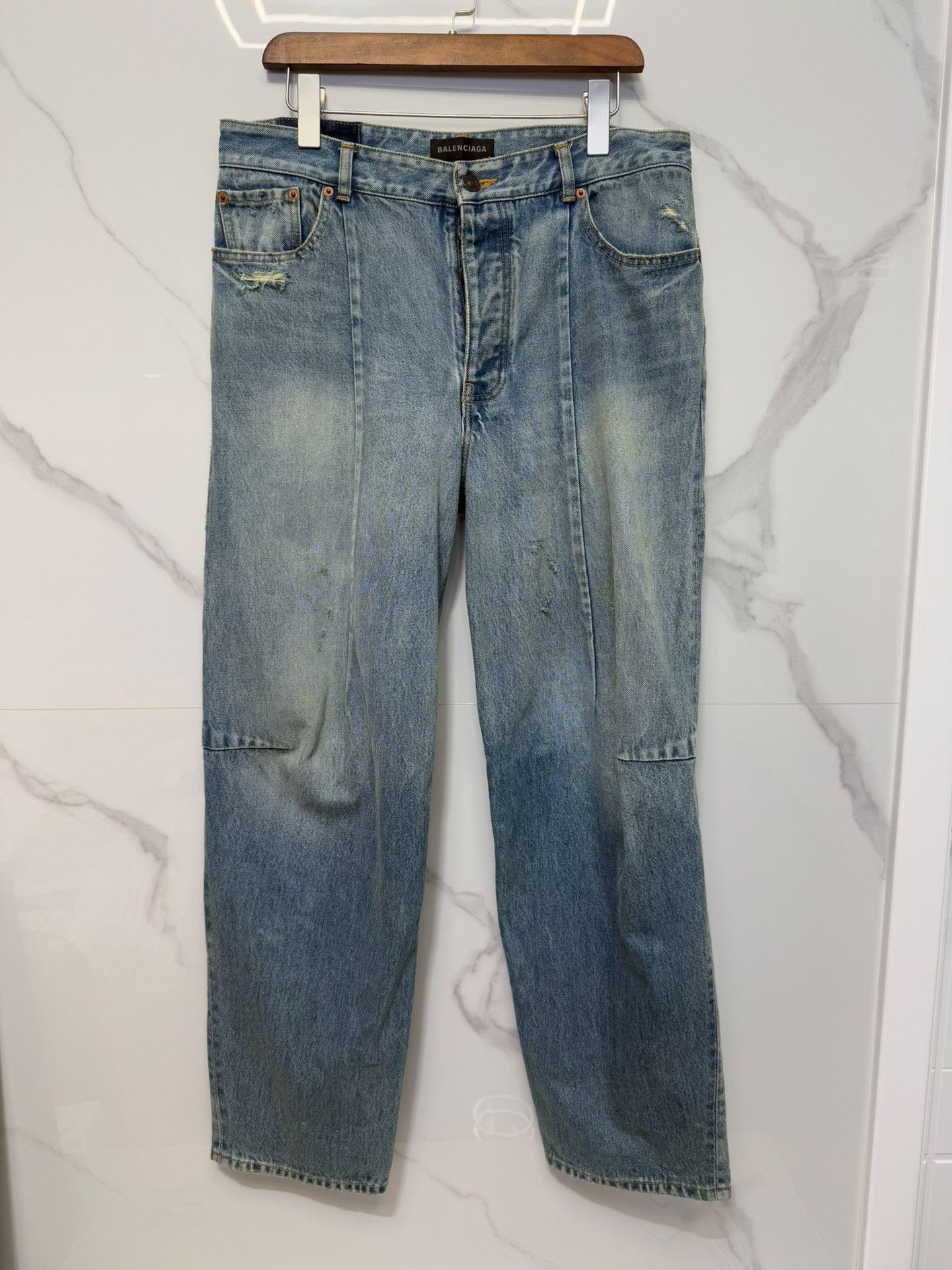 Balenciaga Balenciaga Distressed Denim Jeans Size 31 Size US 31 - 2 Thumbnail