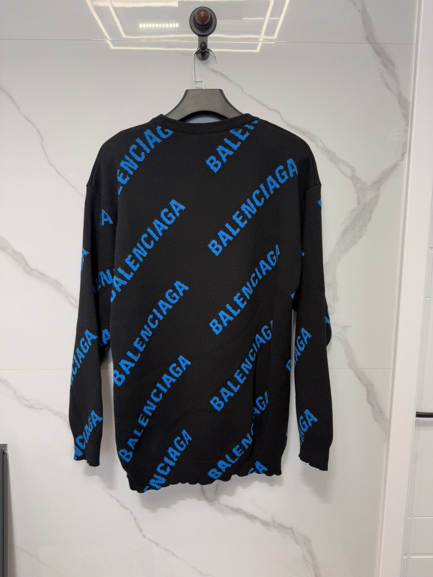 Balenciaga Balenciaga Logo Jacquard Sweater Black Size S Size US S / EU 44-46 / 1 - 3 Thumbnail
