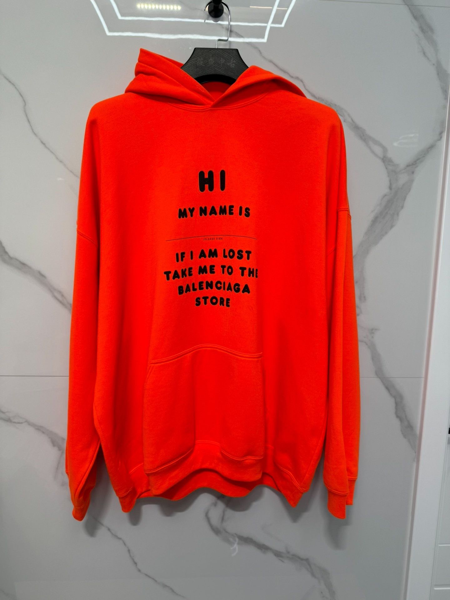 Balenciaga Balenciaga Hi My Name Is Hoodie Size M Size US M / EU 48-50 / 2 - 2 Thumbnail