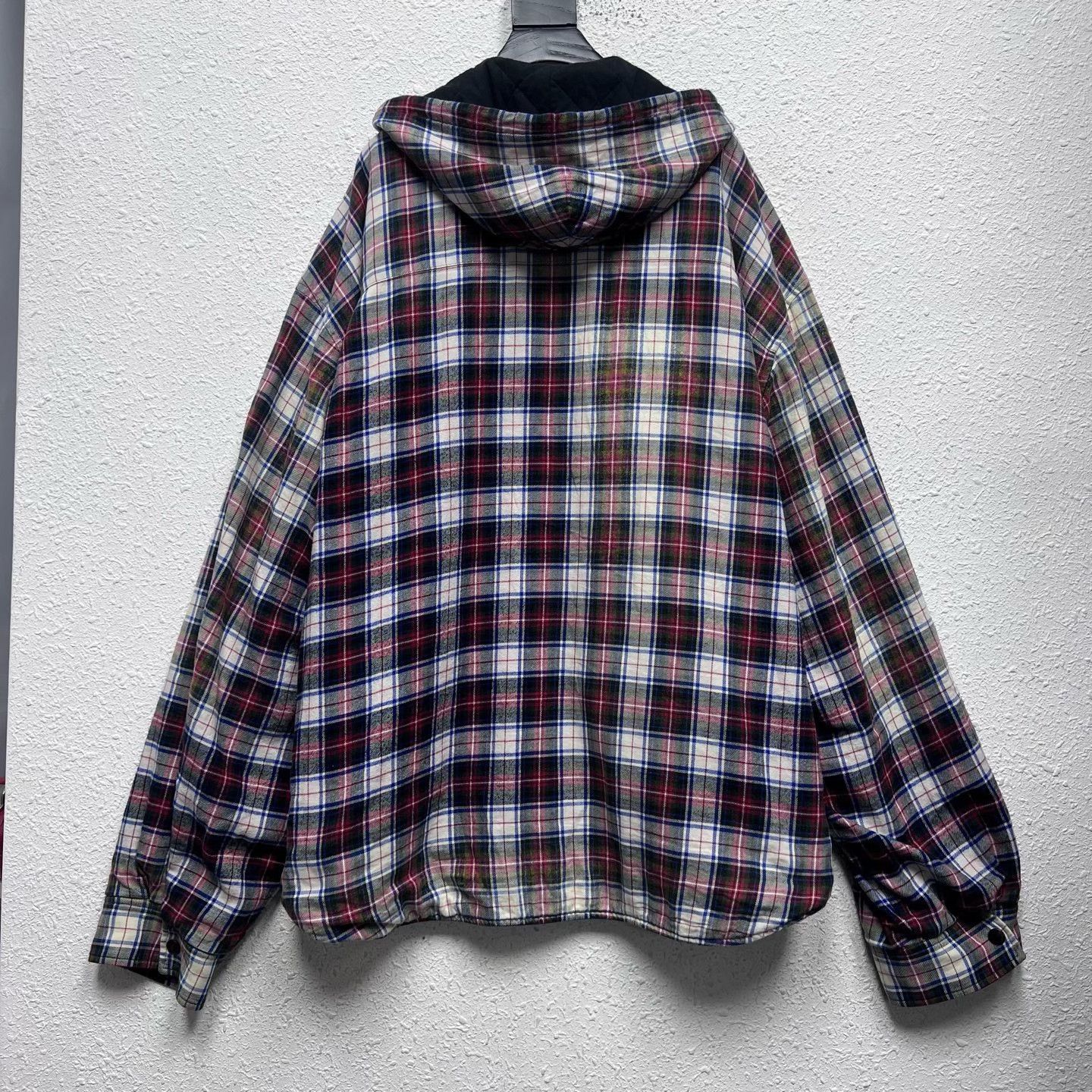 Balenciaga Balenciaga Tartan Plaid Hooded Shirt Jacket Size M Size US M / EU 48-50 / 2 - 3 Thumbnail