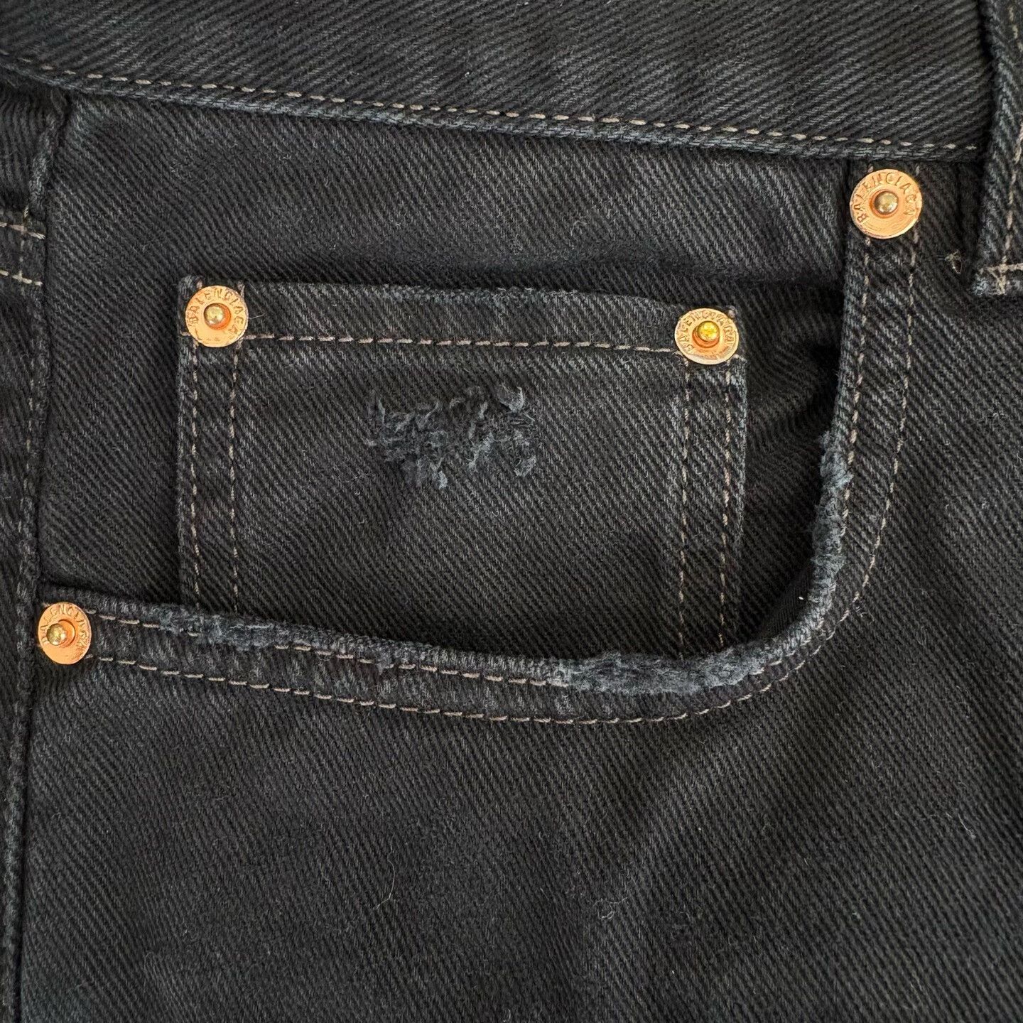 Balenciaga Balenciaga Distressed Black Jeans Size S Size US 30 / EU 46 - 6 Thumbnail