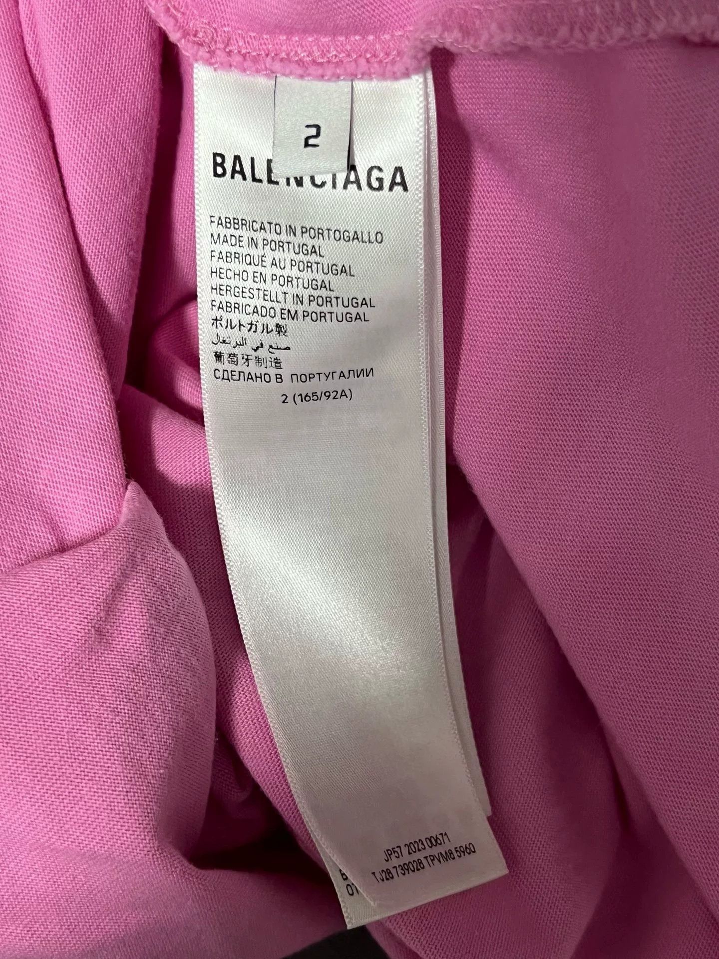 Balenciaga Balenciaga Pink Graphic T-Shirt Size M Size US M / EU 48-50 / 2 - 7 Thumbnail