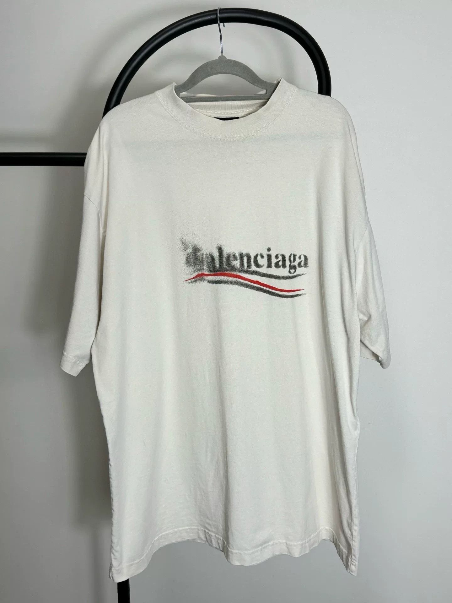 Balenciaga Balenciaga Wave Logo Print T-Shirt Size M Size US M / EU 48-50 / 2 - 2 Thumbnail
