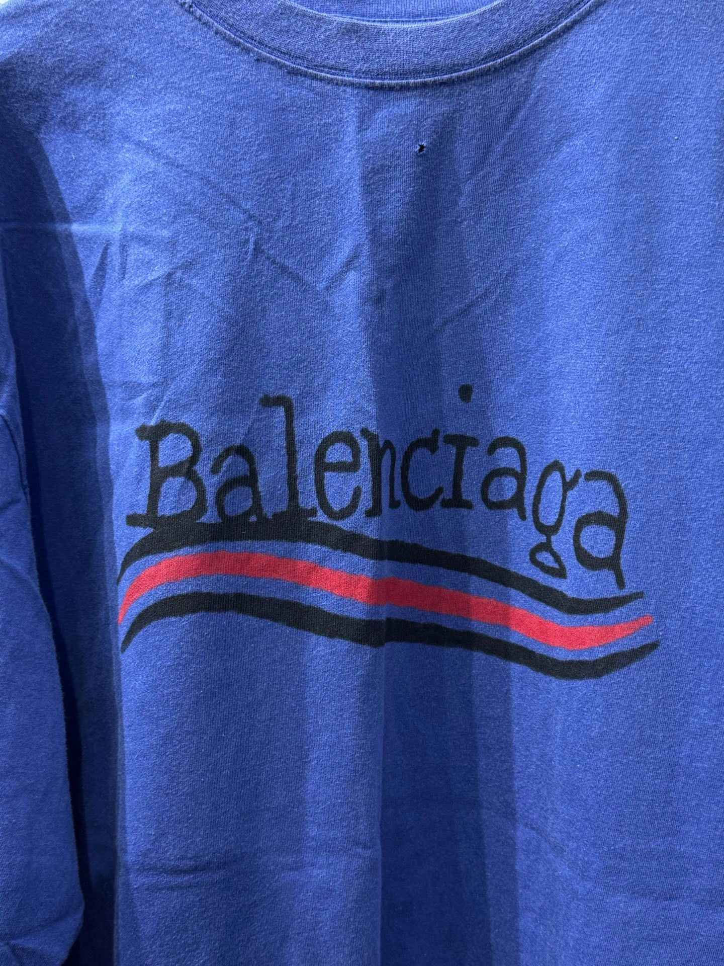 Balenciaga Balenciaga Wave Logo T-Shirt Size L Size US L / EU 52-54 / 3 - 4 Thumbnail