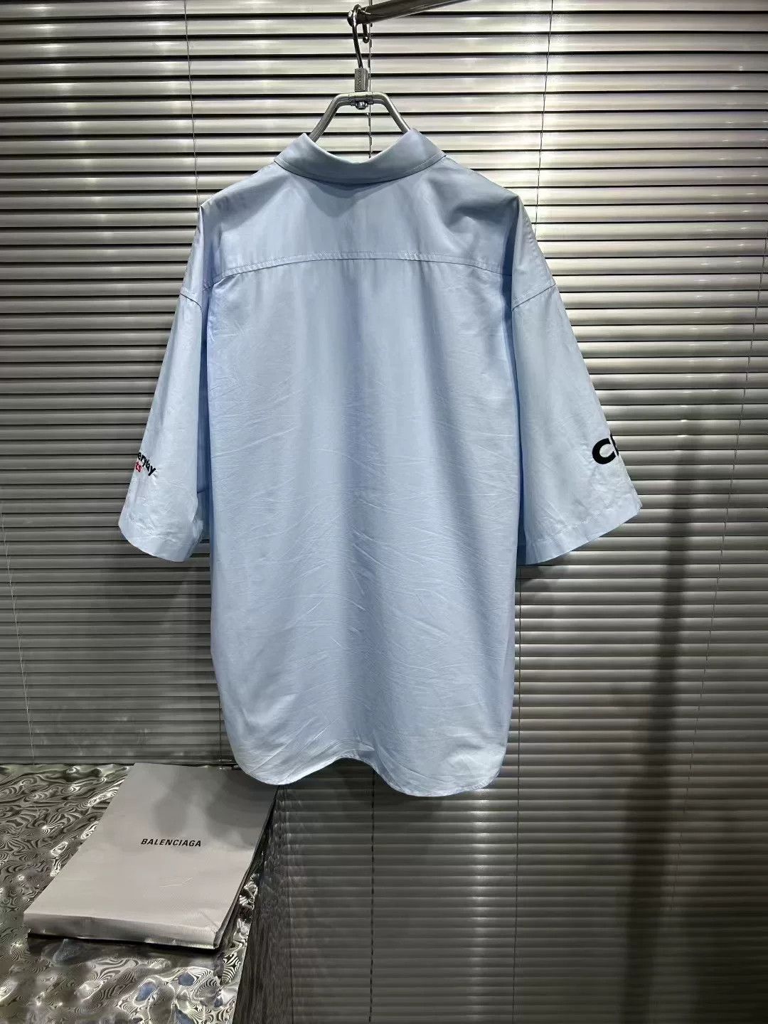 Balenciaga Balenciaga CEO Embroidered Blue Button Up Shirt Size S Size US S / EU 44-46 / 1 - 3 Thumbnail