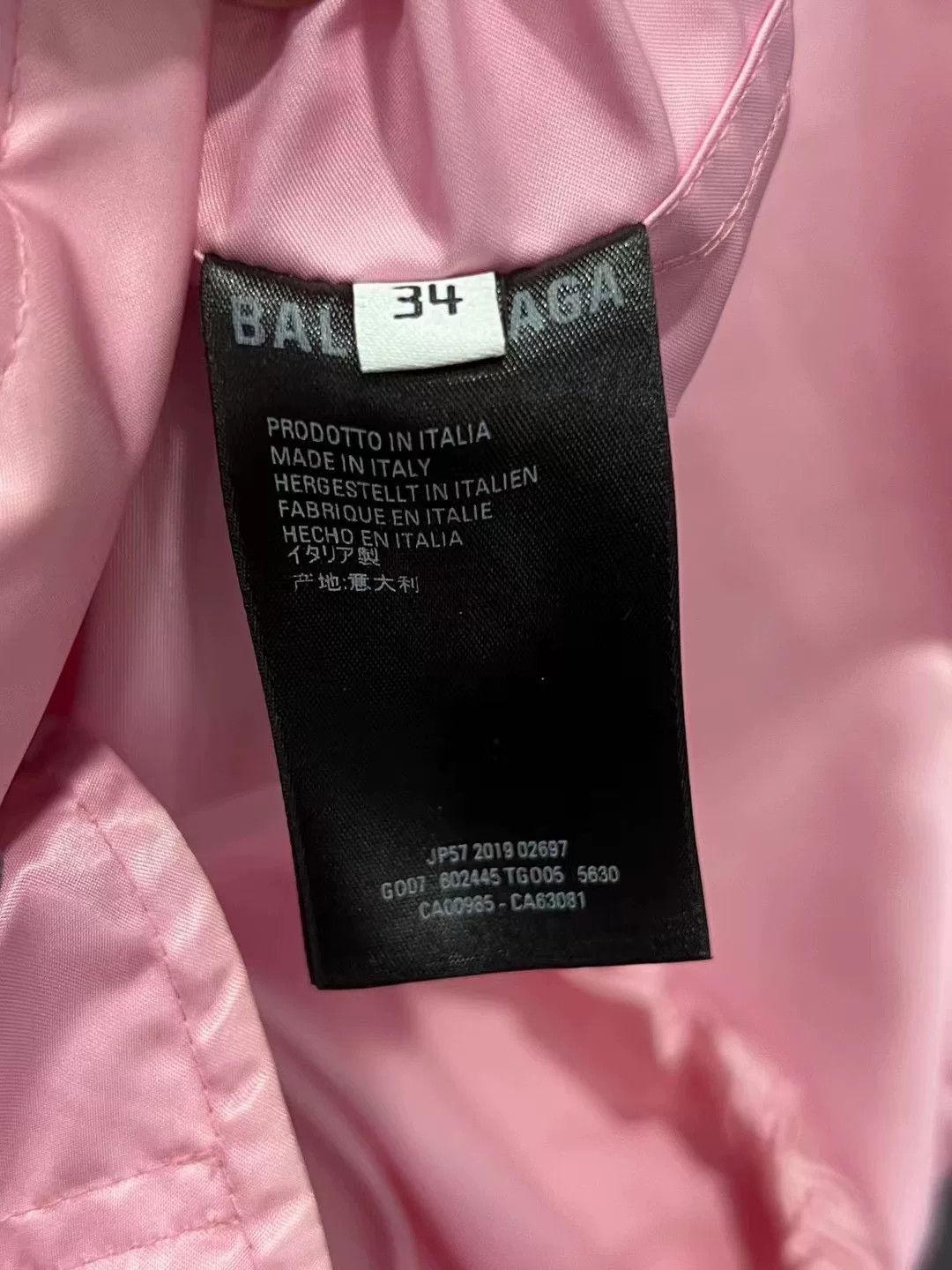 Balenciaga Balenciaga Pink Embroidered Logo Coach Jacket Size 34 Size XS / US 0-2 / IT 36-38 - 6 Thumbnail