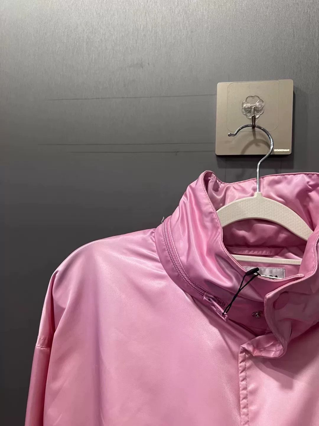 Balenciaga Balenciaga Pink Embroidered Logo Coach Jacket Size 34 Size XS / US 0-2 / IT 36-38 - 5 Thumbnail