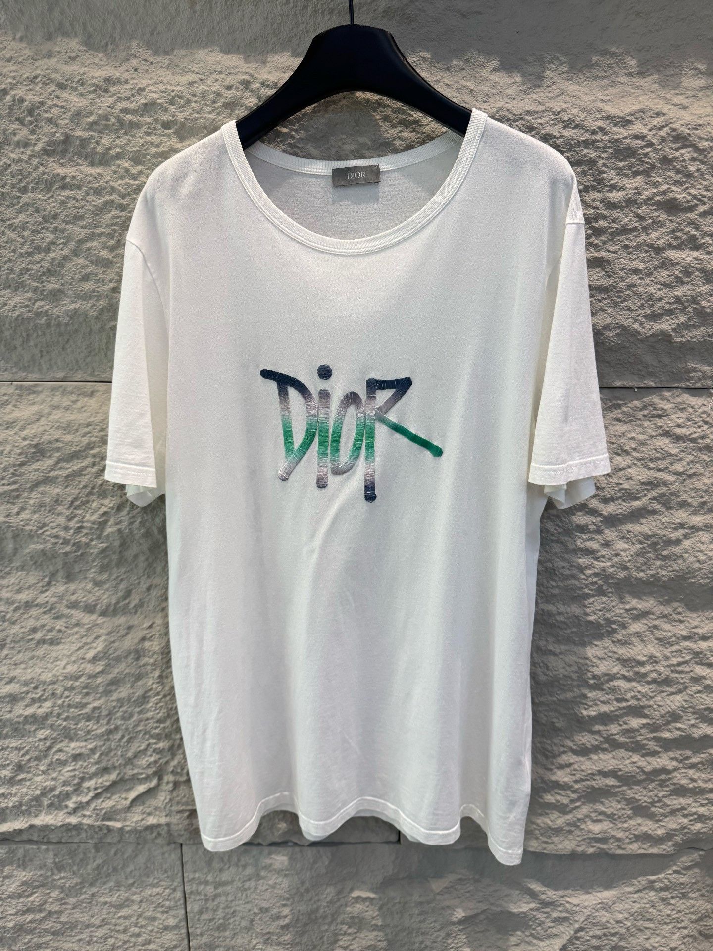 Dior Dior Gradient Embroidered Logo T-Shirt Size XL Size US XL / EU 56 / 4 - 2 Thumbnail